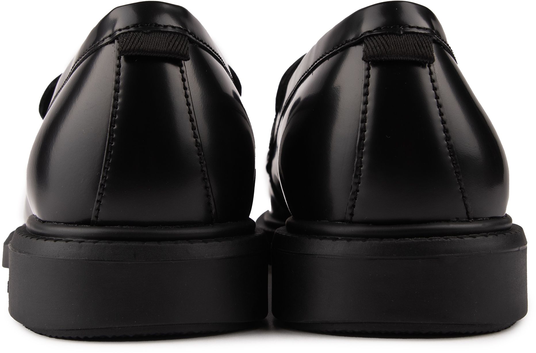 BOSS Larry Monk Strap Shoes Black Pebbled Leather 10M Rubber Sole MSRP $299 BOSS - Leather monk shoes with buckled strap - Black main image 2
