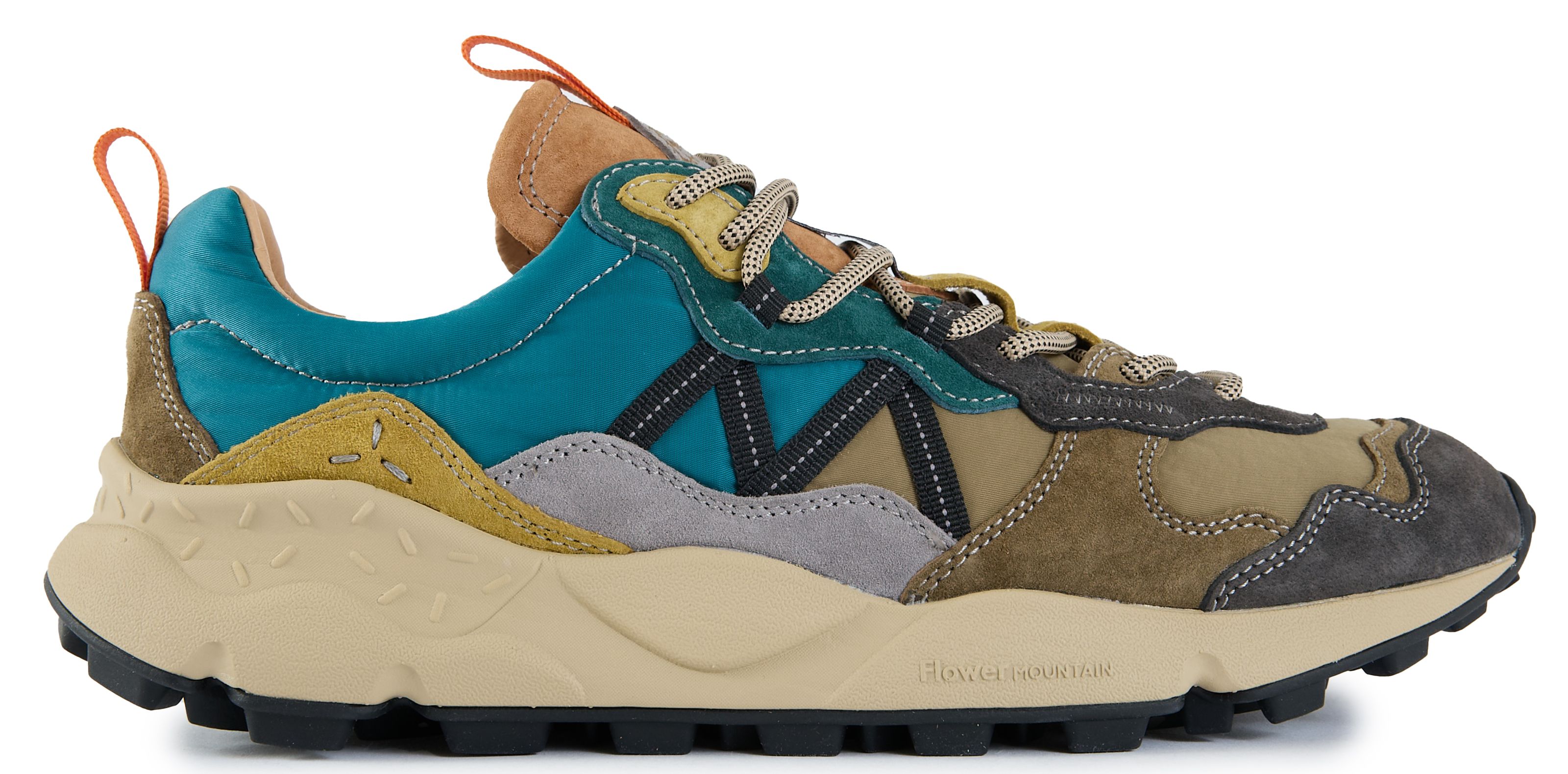 Mens Flower Mountain Lenzan Sneakers In Anthracite/Military