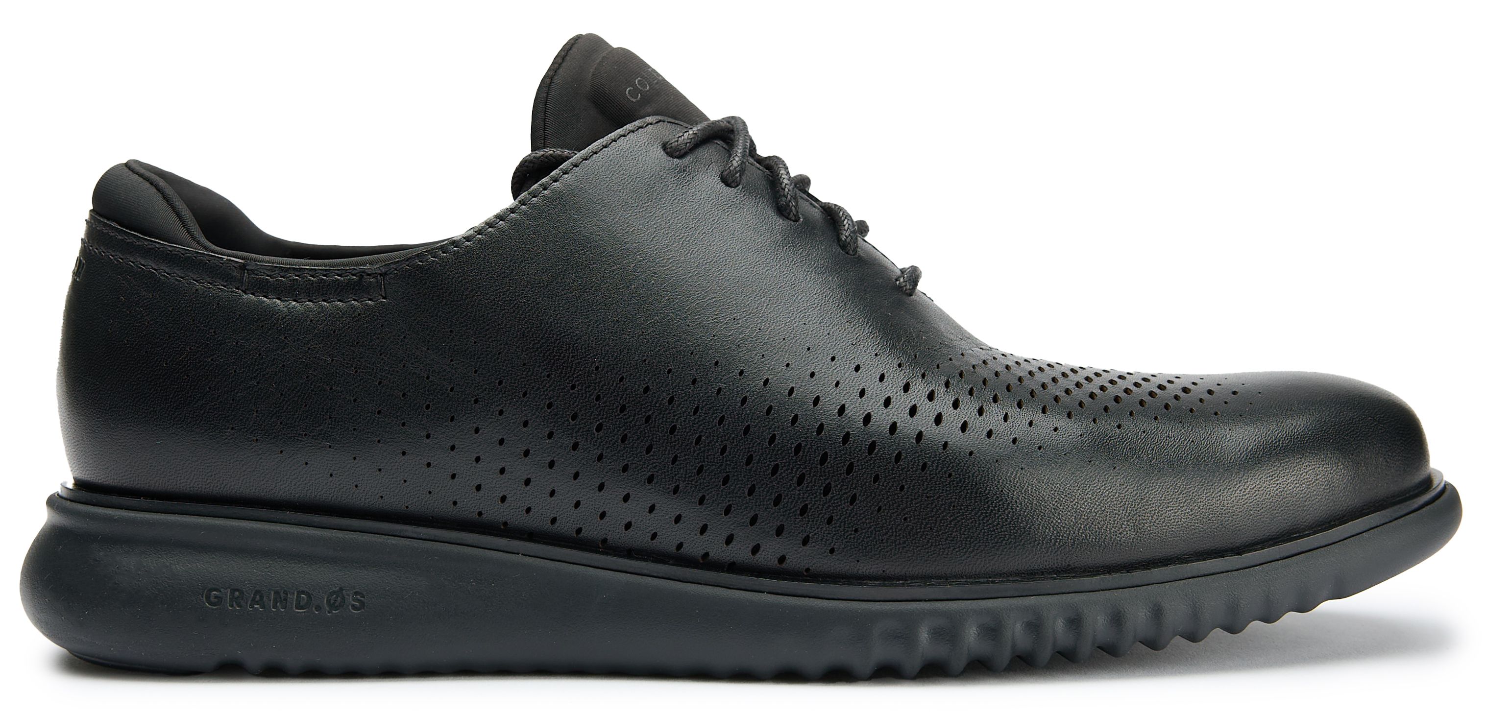 Cole Haan レザーシューズ Mens Cole Haan Zerogrand Laser Wingtip Shoes In Black | Soletrader