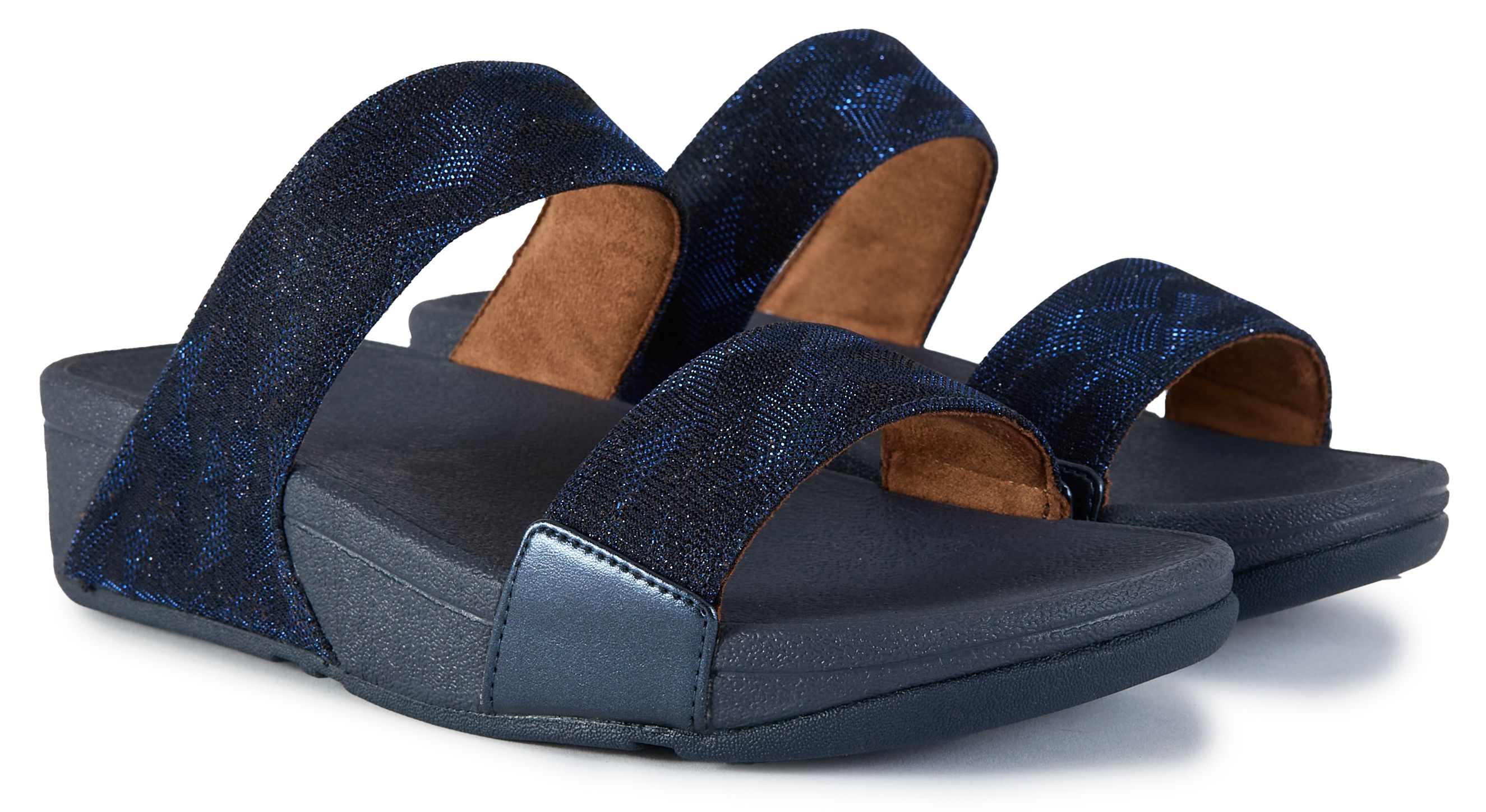 Womens Fitflop Lulu Glitz Sandals In Blue | Soletrader