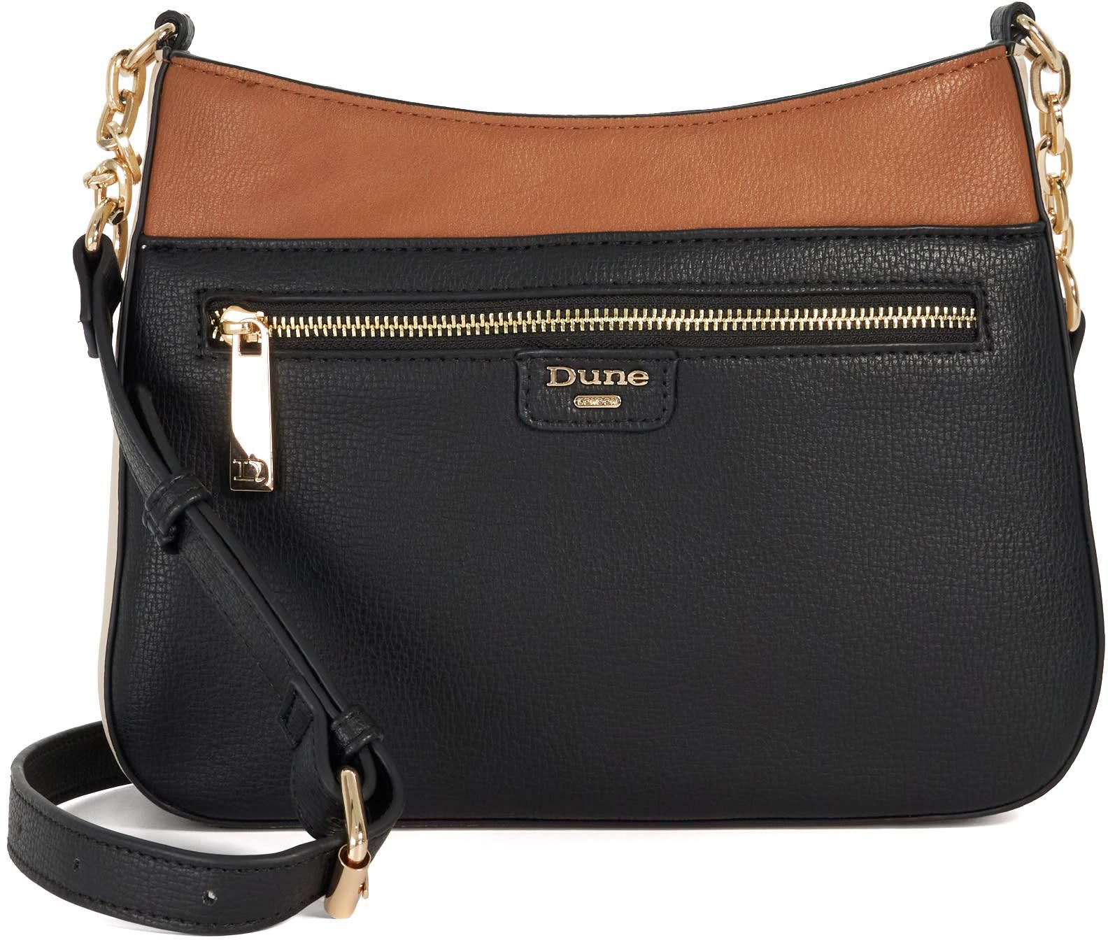 Dune London Dovie クロスボディバッグ Dovie Black White, Long Handle Tri-Colour Cross Body Bag