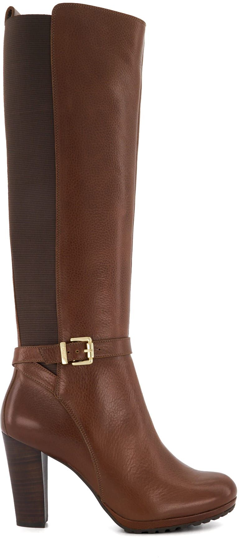 Dune knee high brown boots best sale