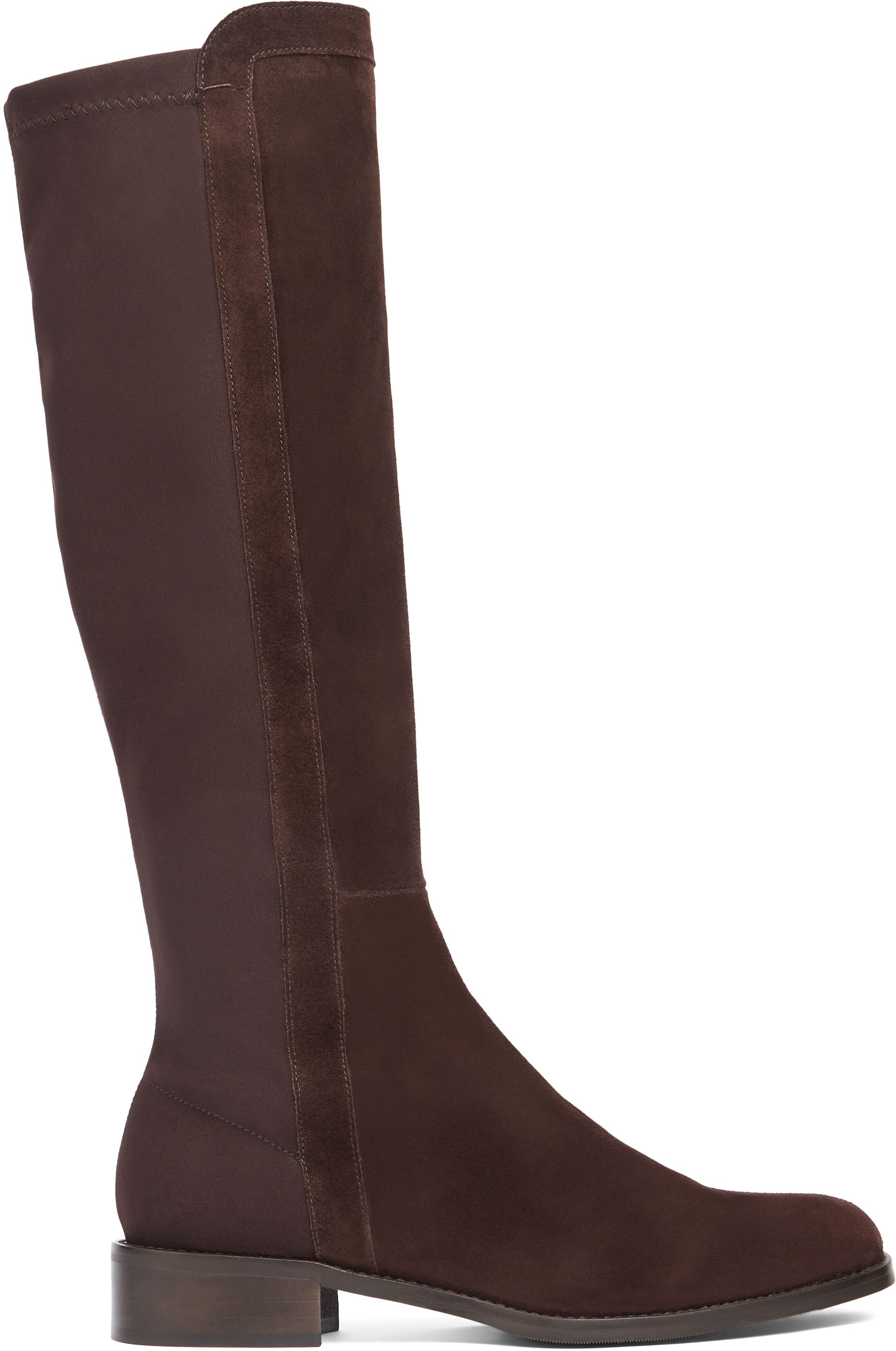 Flat brown suede knee high boots best sale