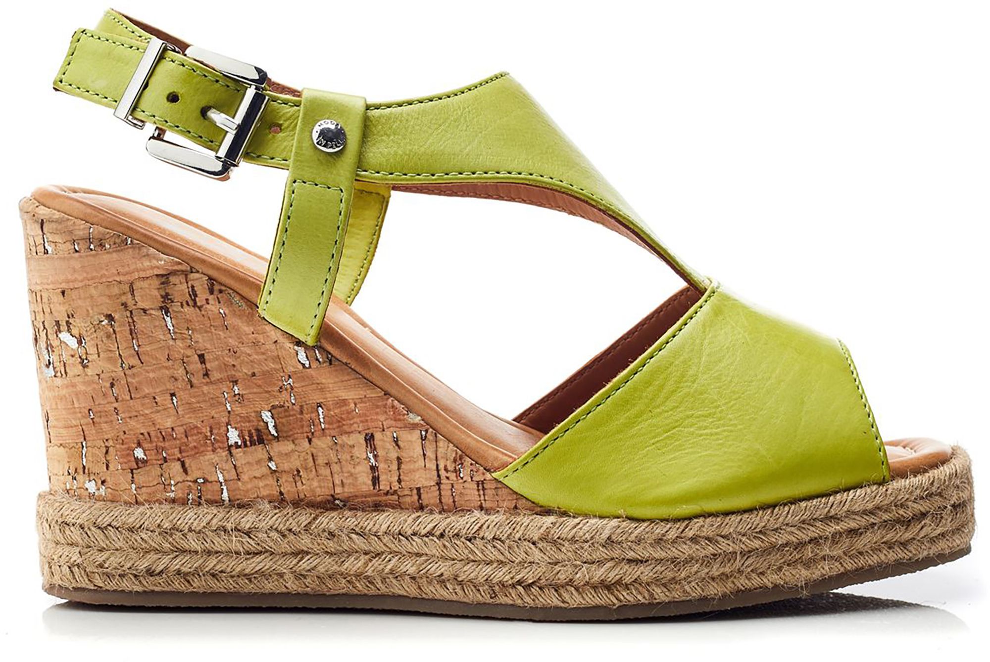 Womens Moda In Pelle Petrina Sandals In Lime Green | Soletrader