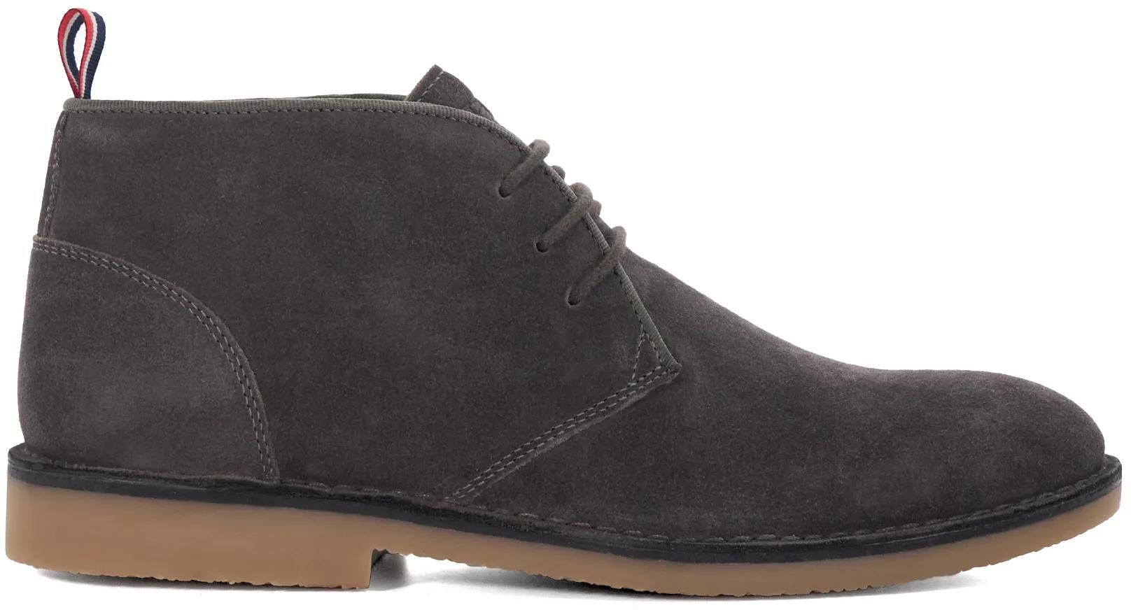 Mens Dune London Creed Desert Boots In Grey Soletrader