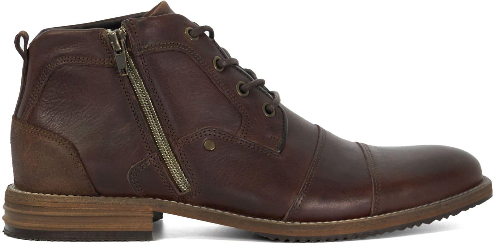 Mens Dune London Captains Ankle Boots In Brown Soletrader