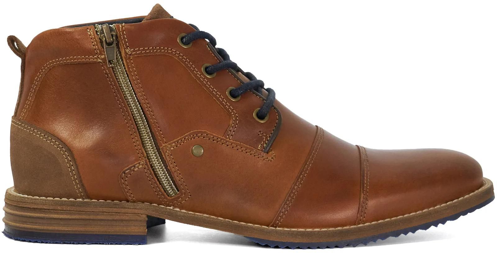 Mens Dune London Captains Ankle Boots In Brown Soletrader