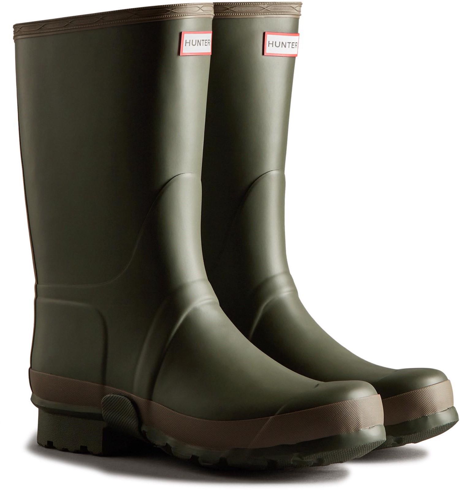 Mens Hunter Gardener Boot In Dark Olive Clay Soletrader