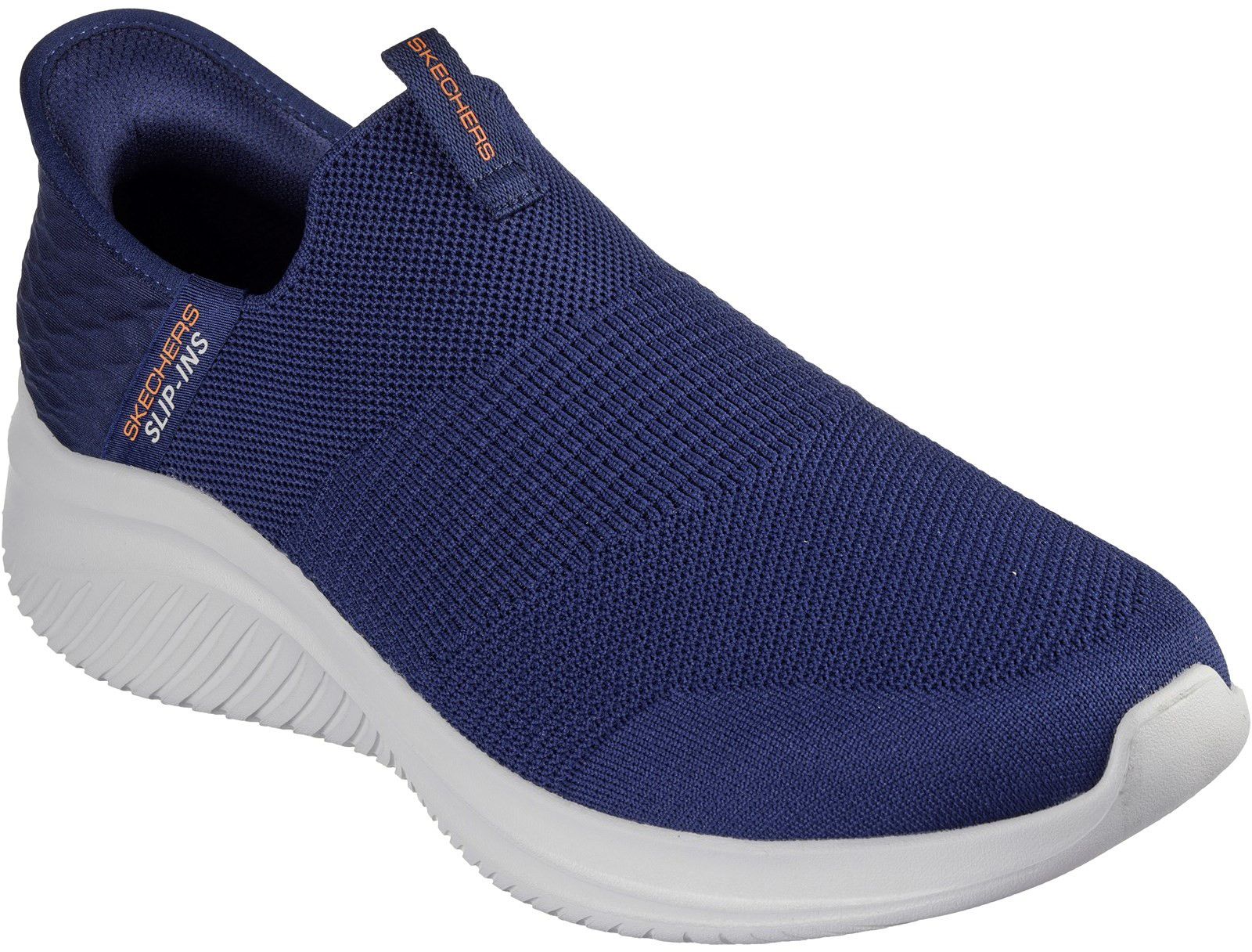 Mens Skechers Ultra Flex 3.0 Smooth Step Trainers In Navy Soletrader