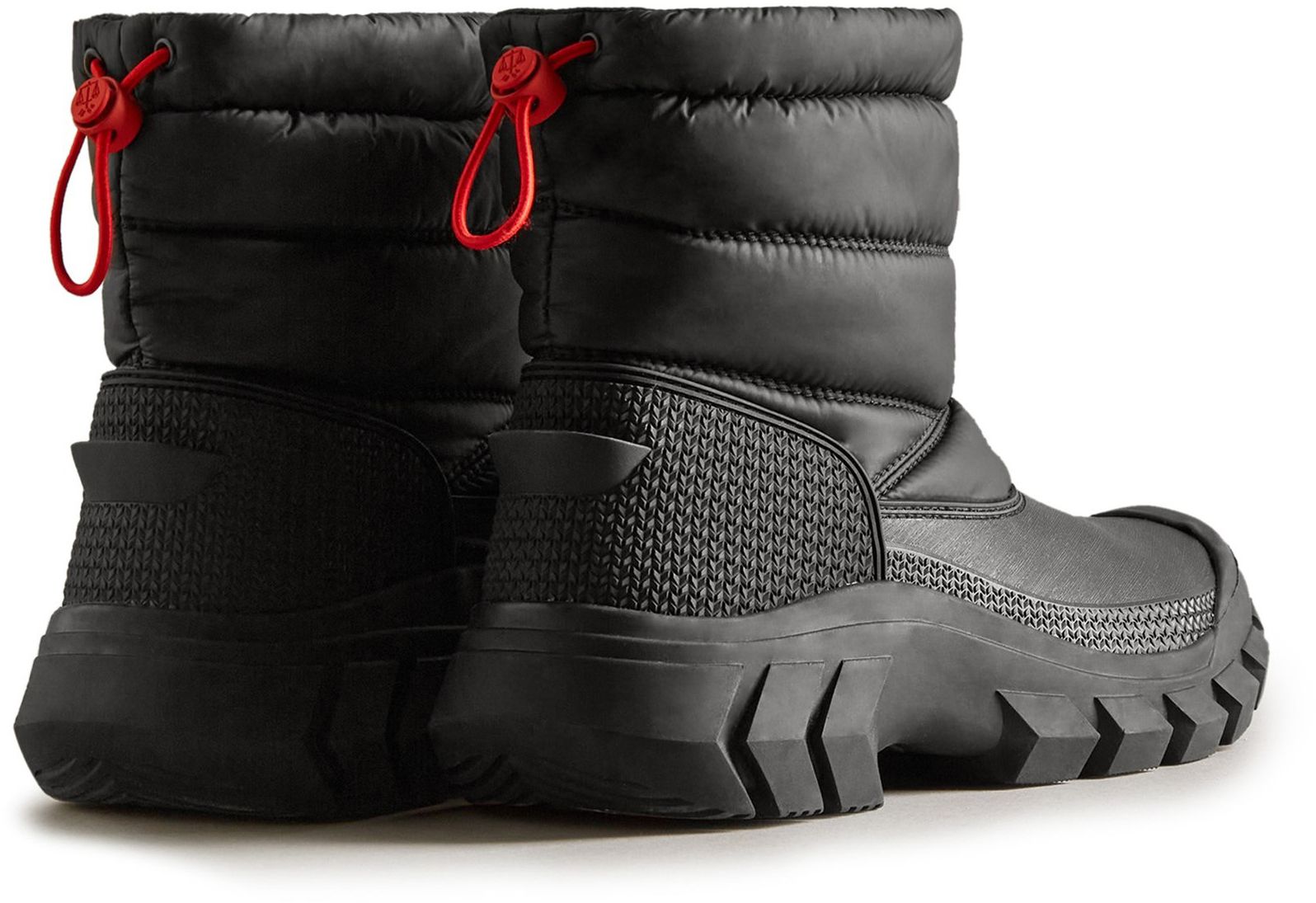 Womens Hunter Intrepid Short Snow Boot In Black Soletrader