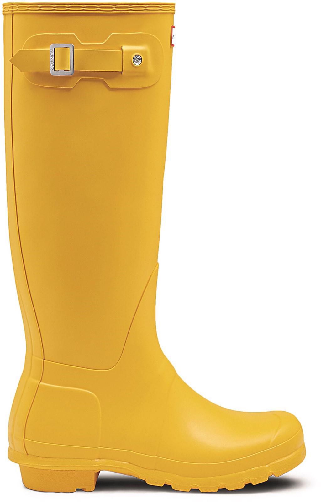 Womens Hunter Original Tall Wellington Boots In Yellow Soletrader