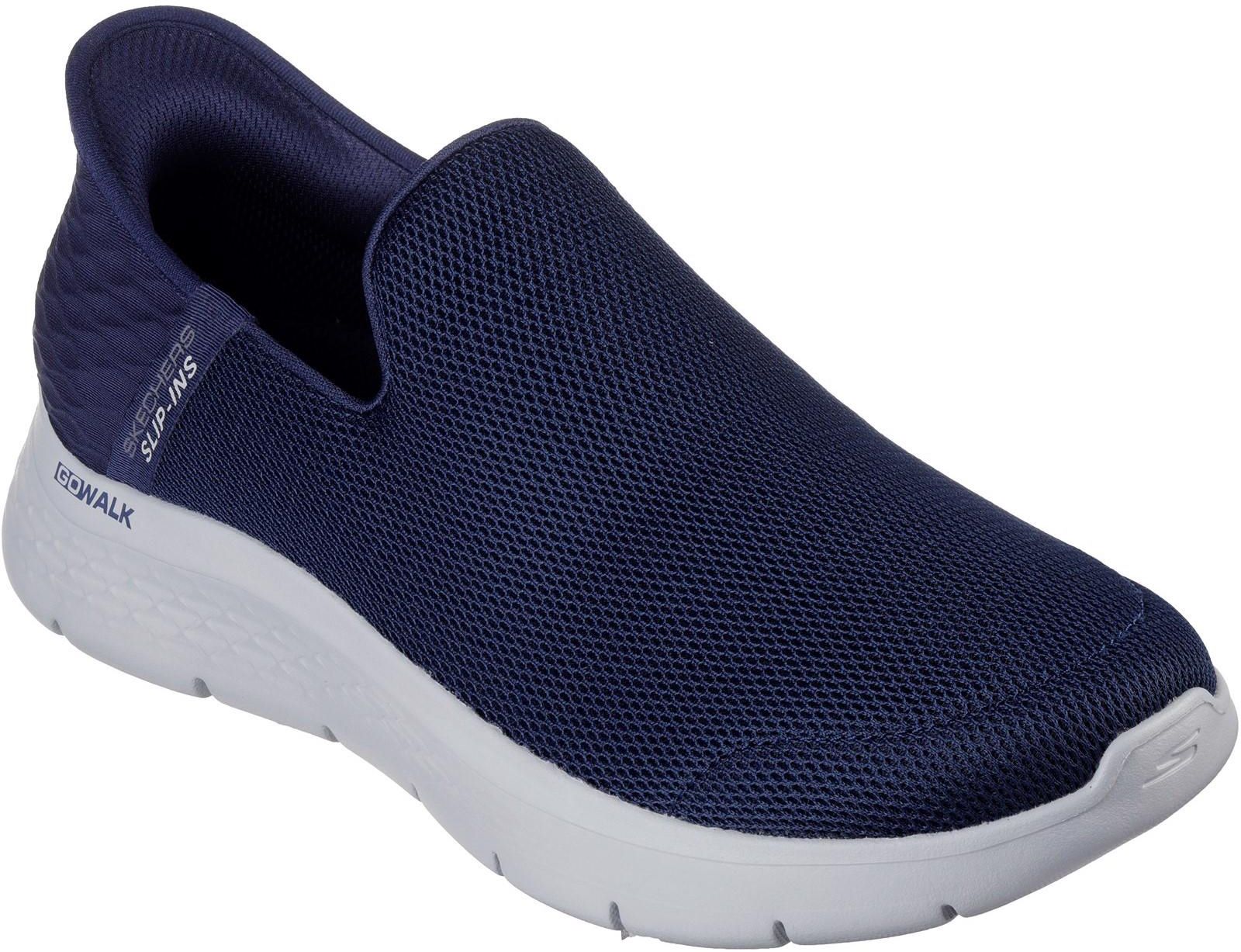 Mens Skechers Go Walk Flex No Hands Shoes In Navy Soletrader