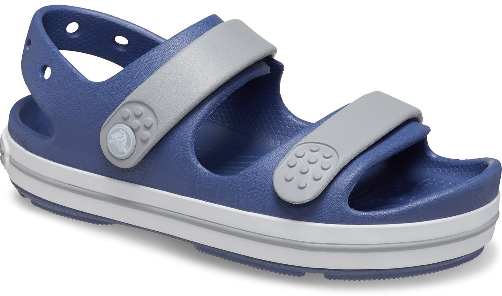 Boys Crocs Kids Crocband Play Sandal In Bijou Blue Light Grey Soletrader