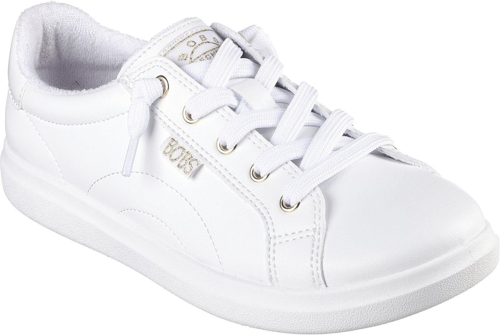 Skechers womens white tennis shoes on sale