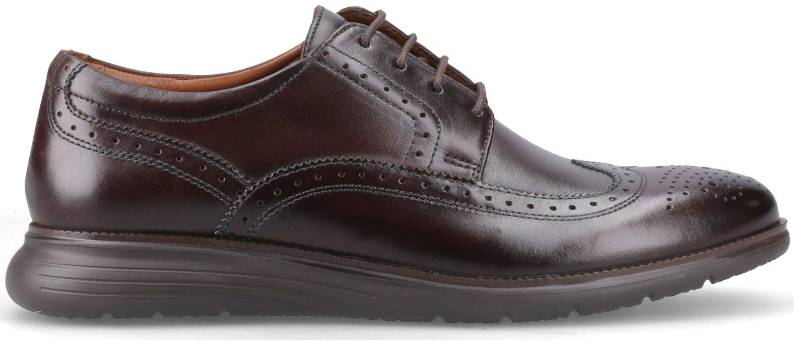 Mens Base London Flight 25 Brogue Shoes In Burnt Brown  display picture 2
