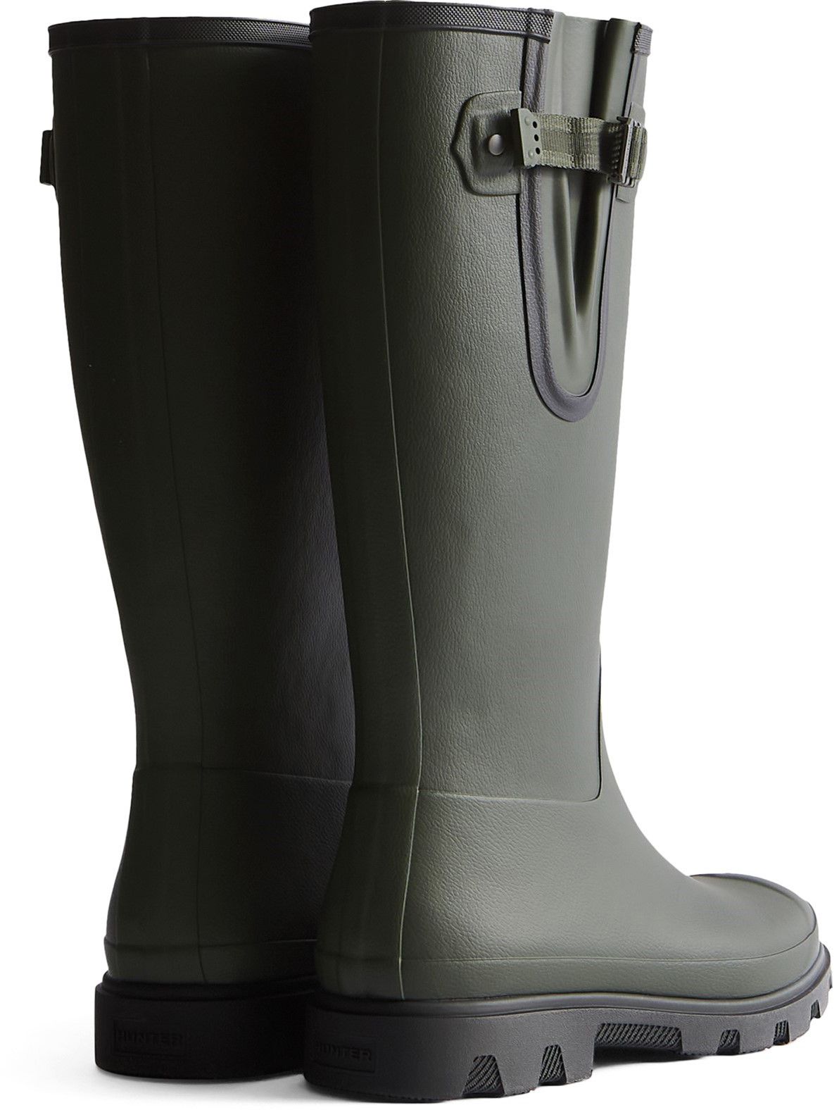 Mens Hunter Downpour Adjustable Boot In Dark Olive/Black | Soletrader