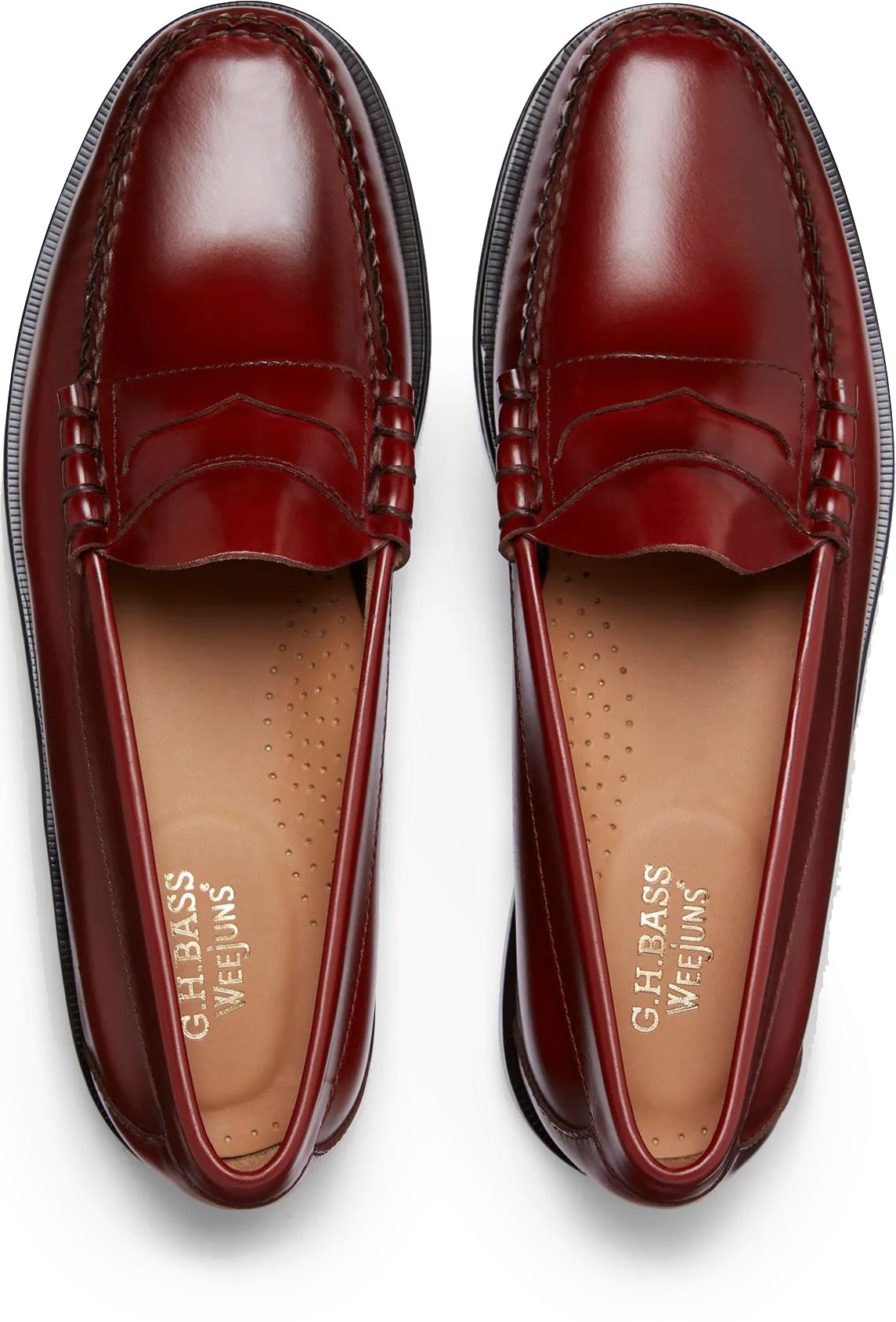 Mens G.H.Bass Weejuns Larson Penny Loafers In Smoke Paprika