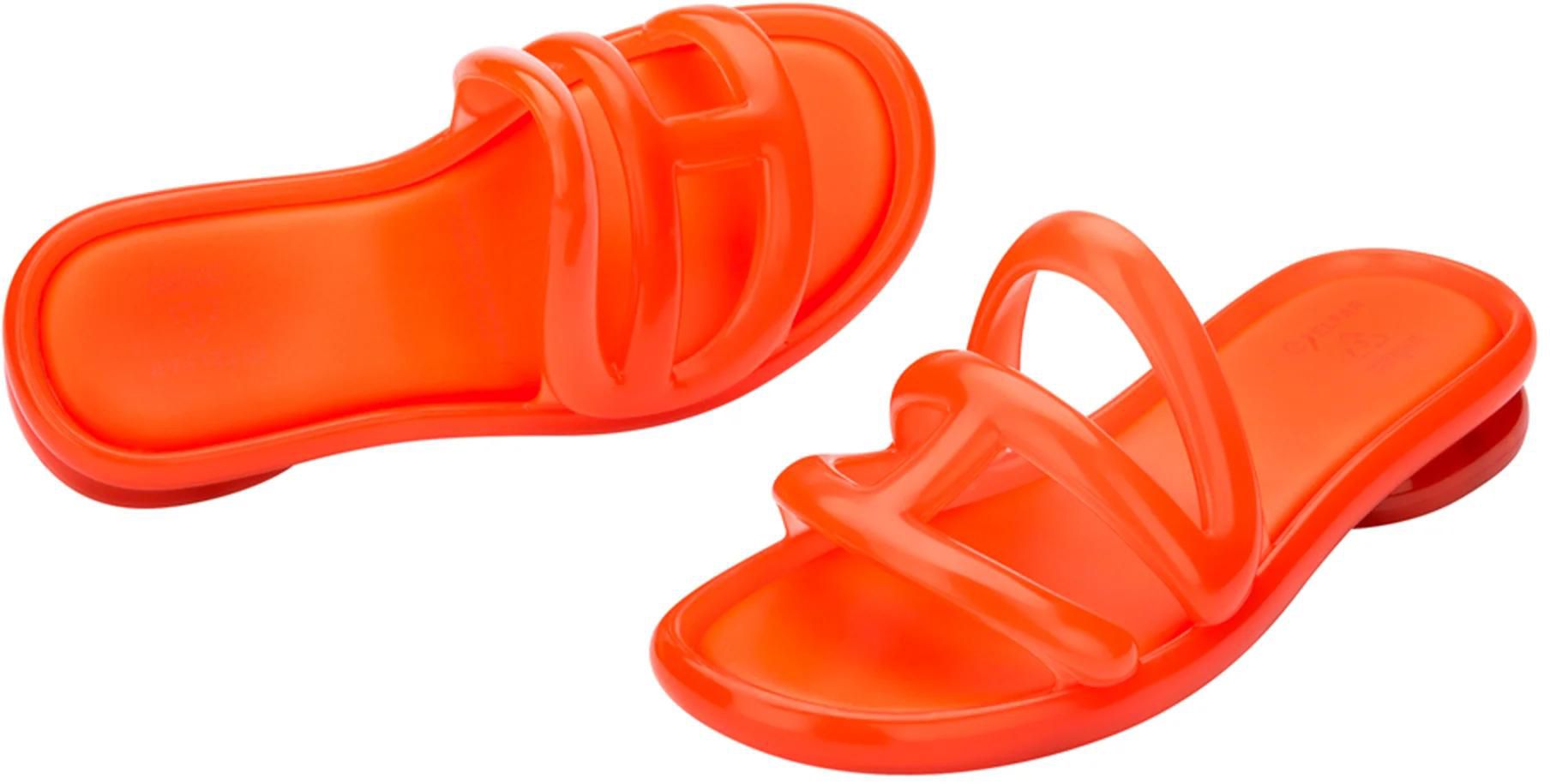 Womens Melissa Jelly Slides X Telfar In Orange Soletrader