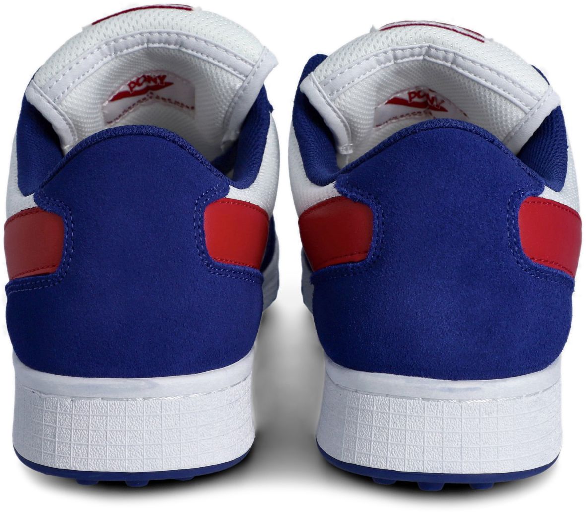 Unisex Pony Linebacker Trainers In White Navy Red Soletrader