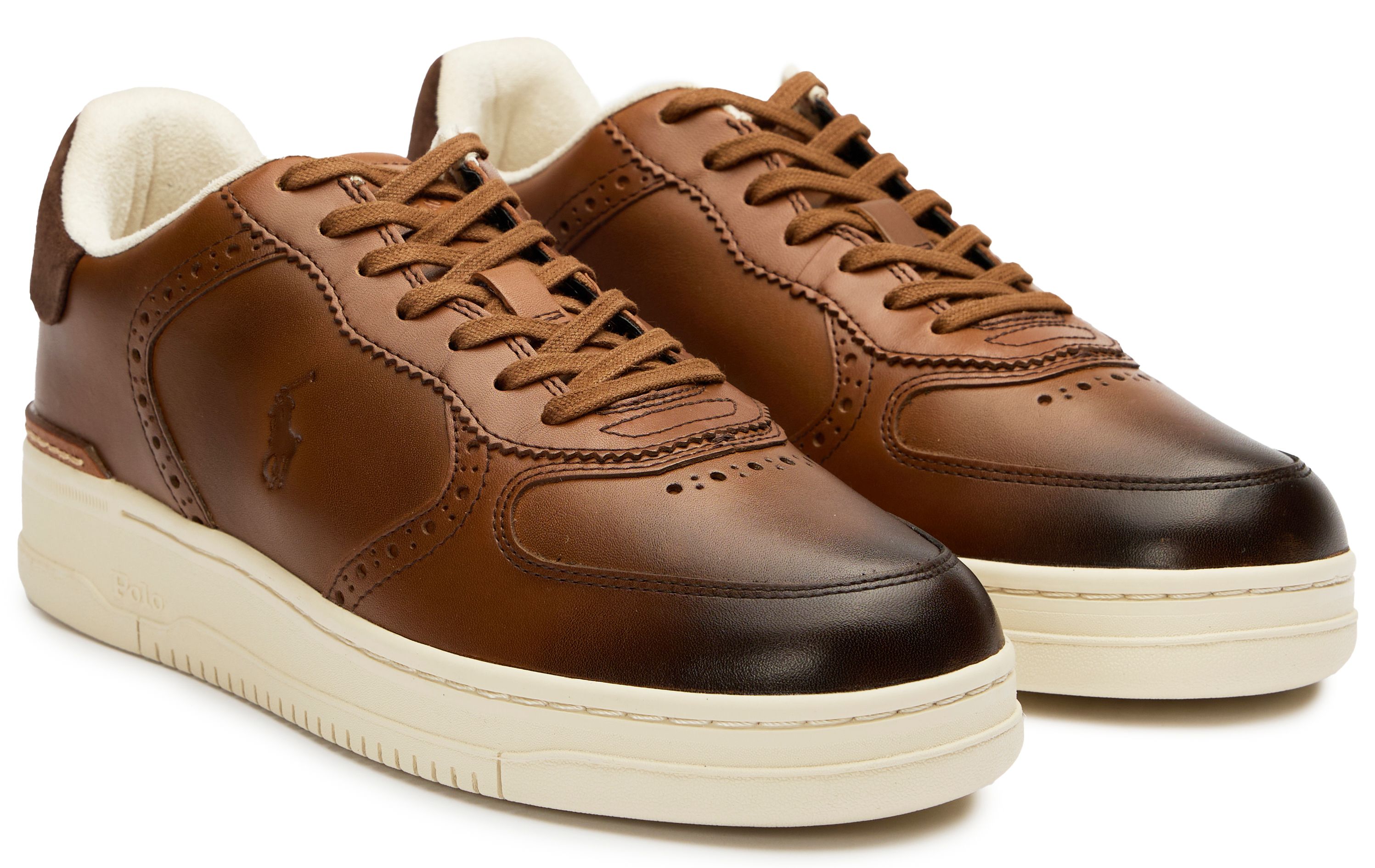 Mens Polo Ralph Lauren Masters Court Sneakers In Tan | Soletrader