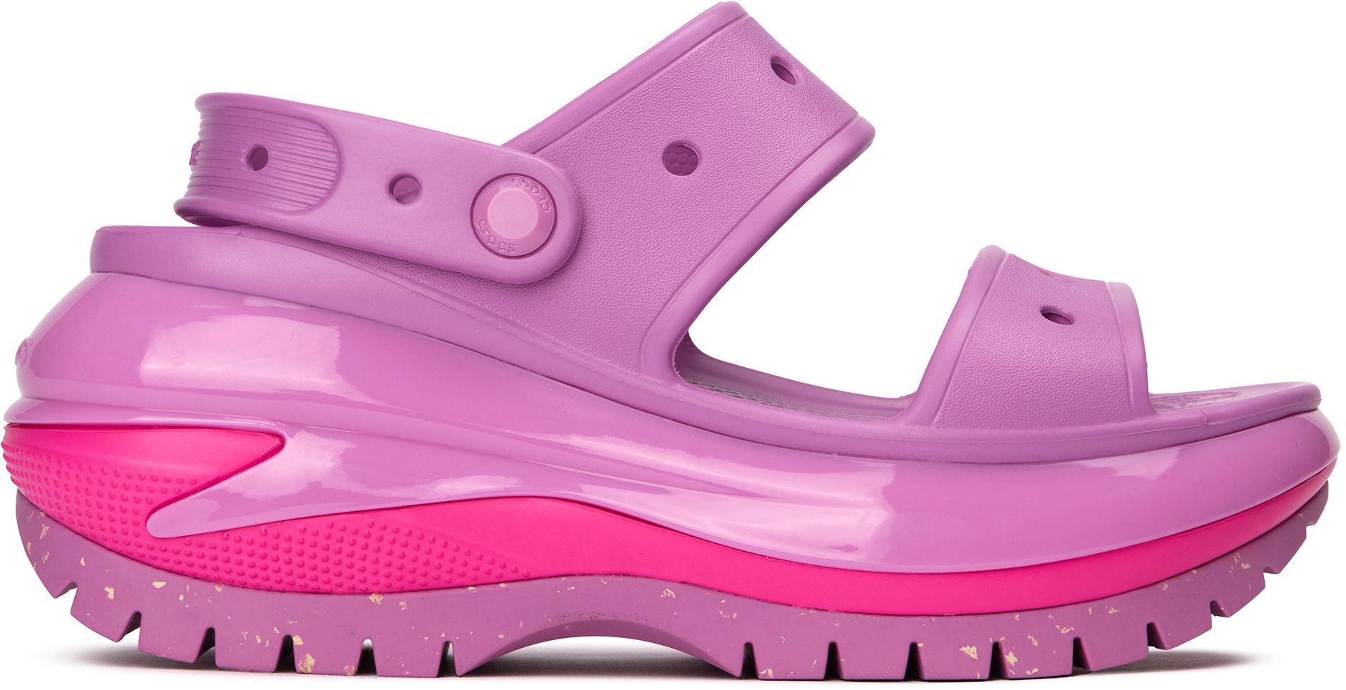 Pink platform crocs best sale