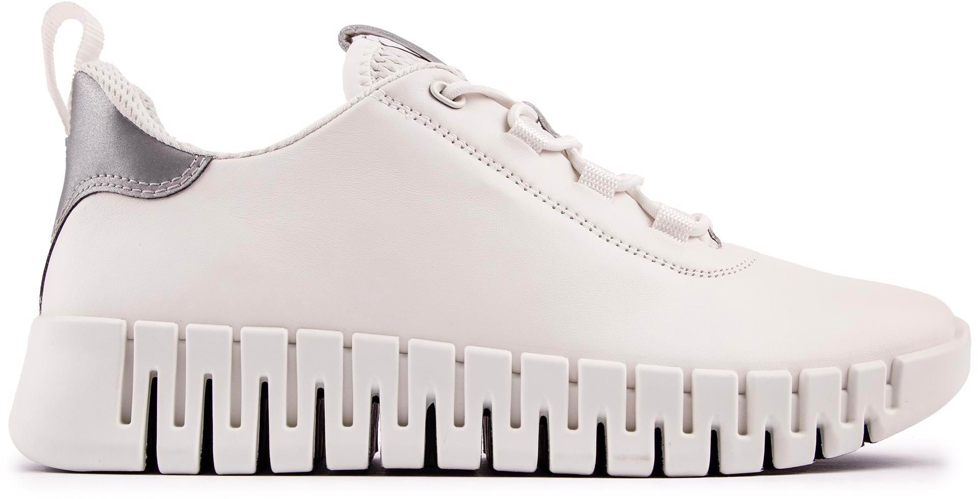 Womens Ecco Gruuv Trainers In White Light Grey Soletrader