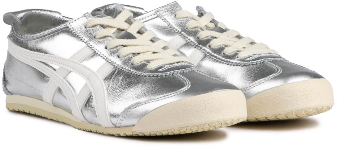 Womens Onitsuka Tiger Mexico 66 Sneakers In Silver White Soletrader