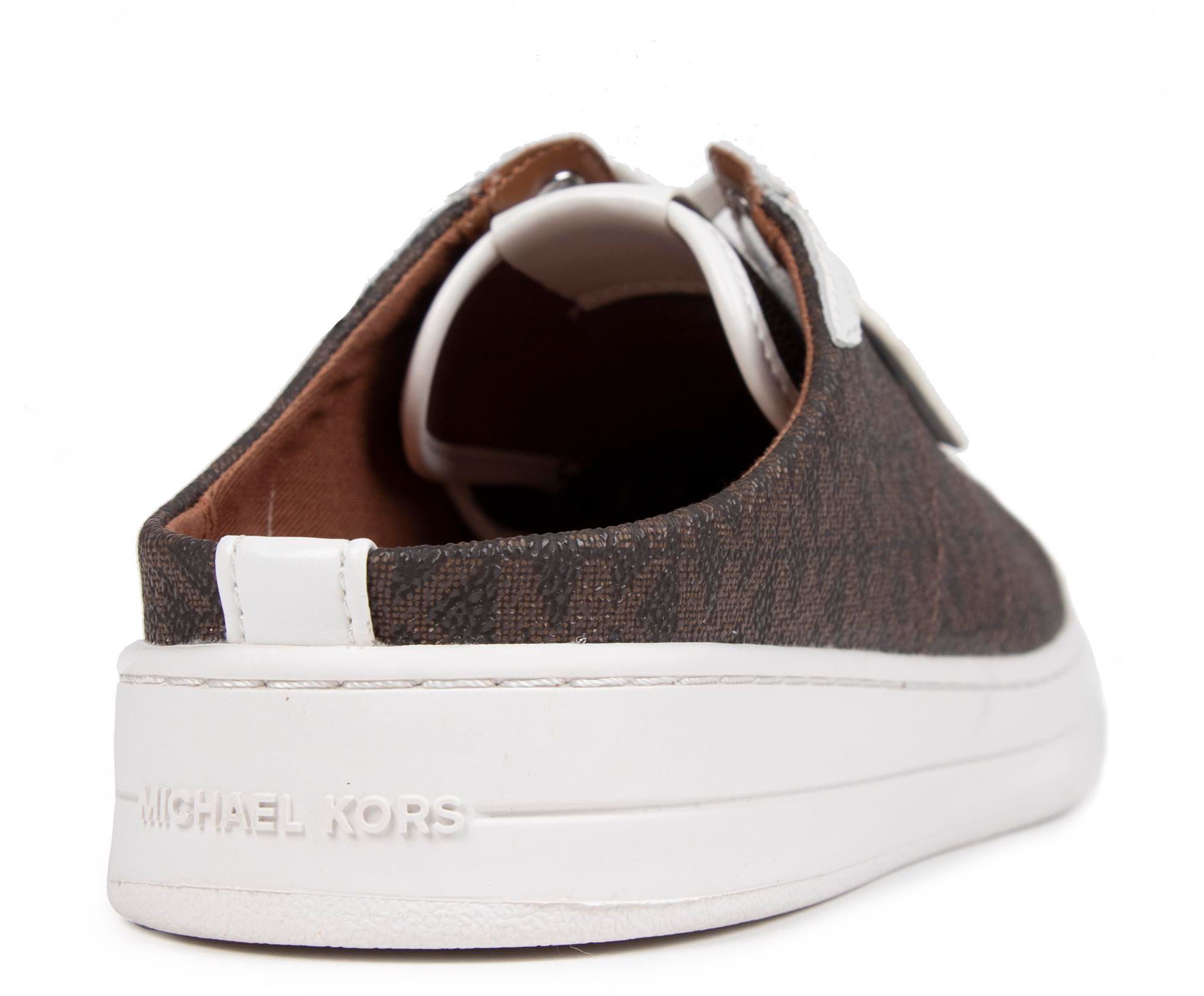 Womens Michael Kors Keaton Slide Trainers In Brown Soletrader