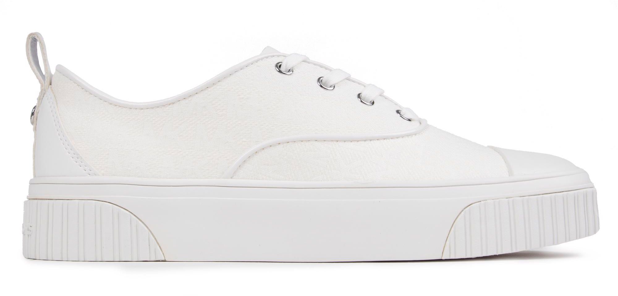 Womens Michael Kors Ollie Lace Up Sneakers In White | Soletrader
