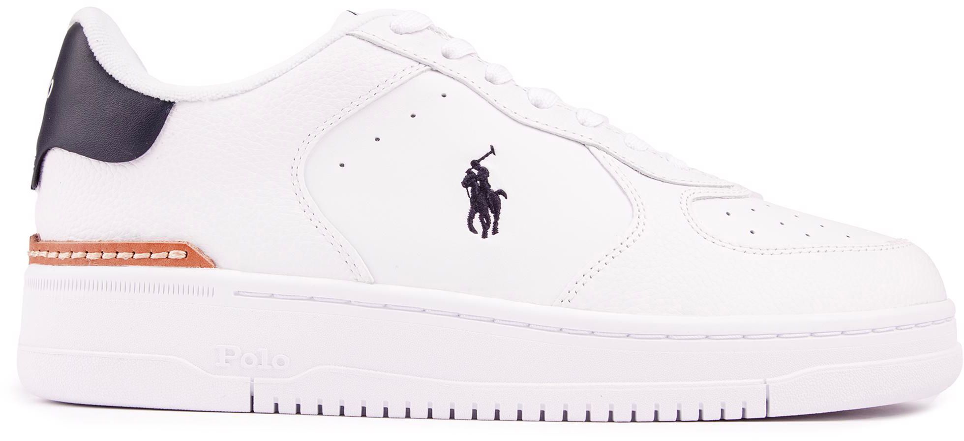 Mens white ralph lauren trainers hotsell