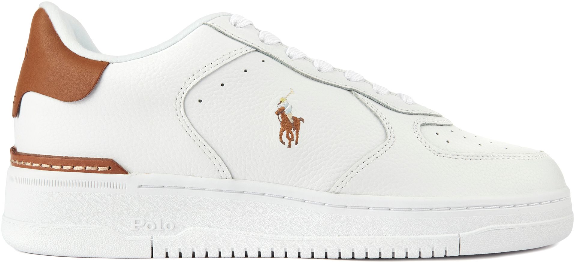 Mens Polo Ralph Lauren Masters Court Trainers In White Soletrader