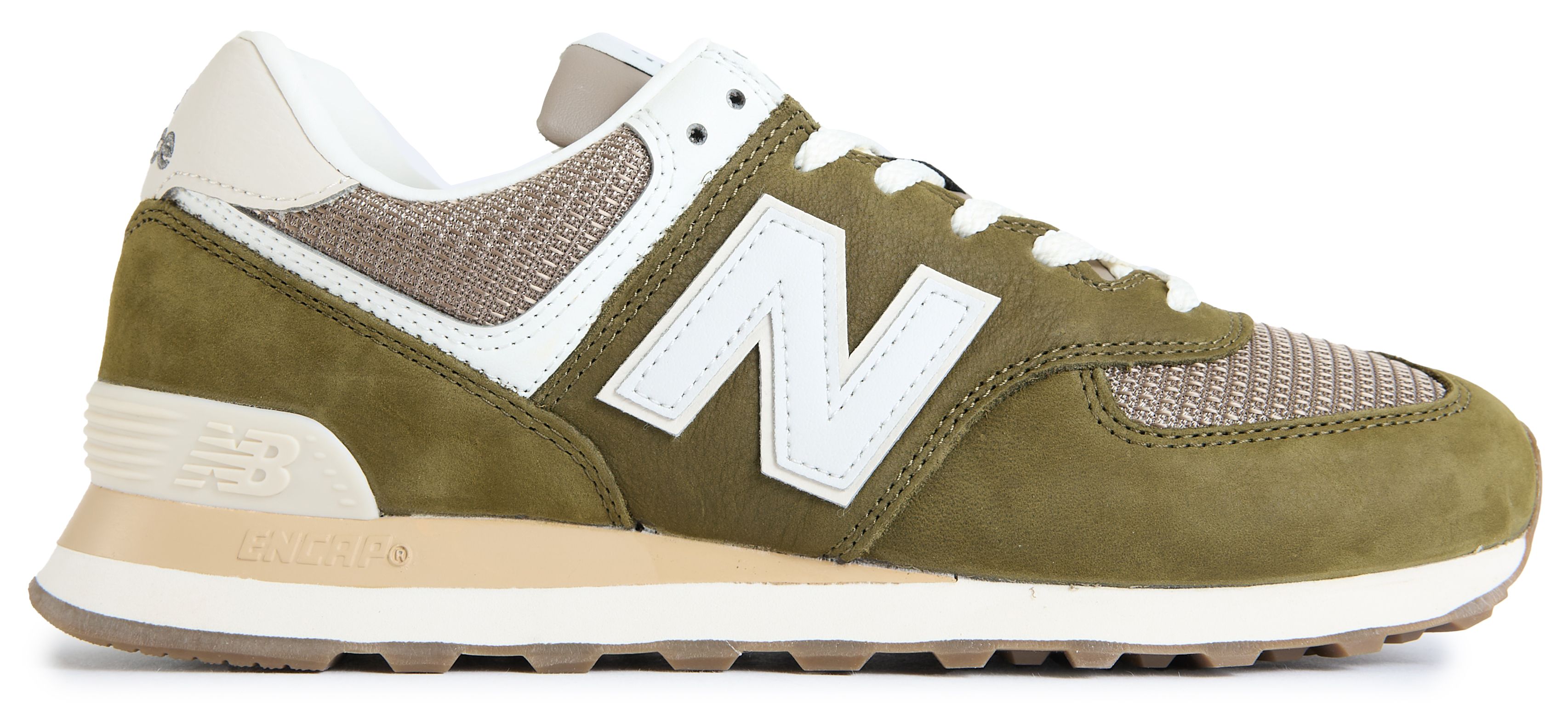 Mens New Balance 574 Sneakers In Olive Green | Soletrader