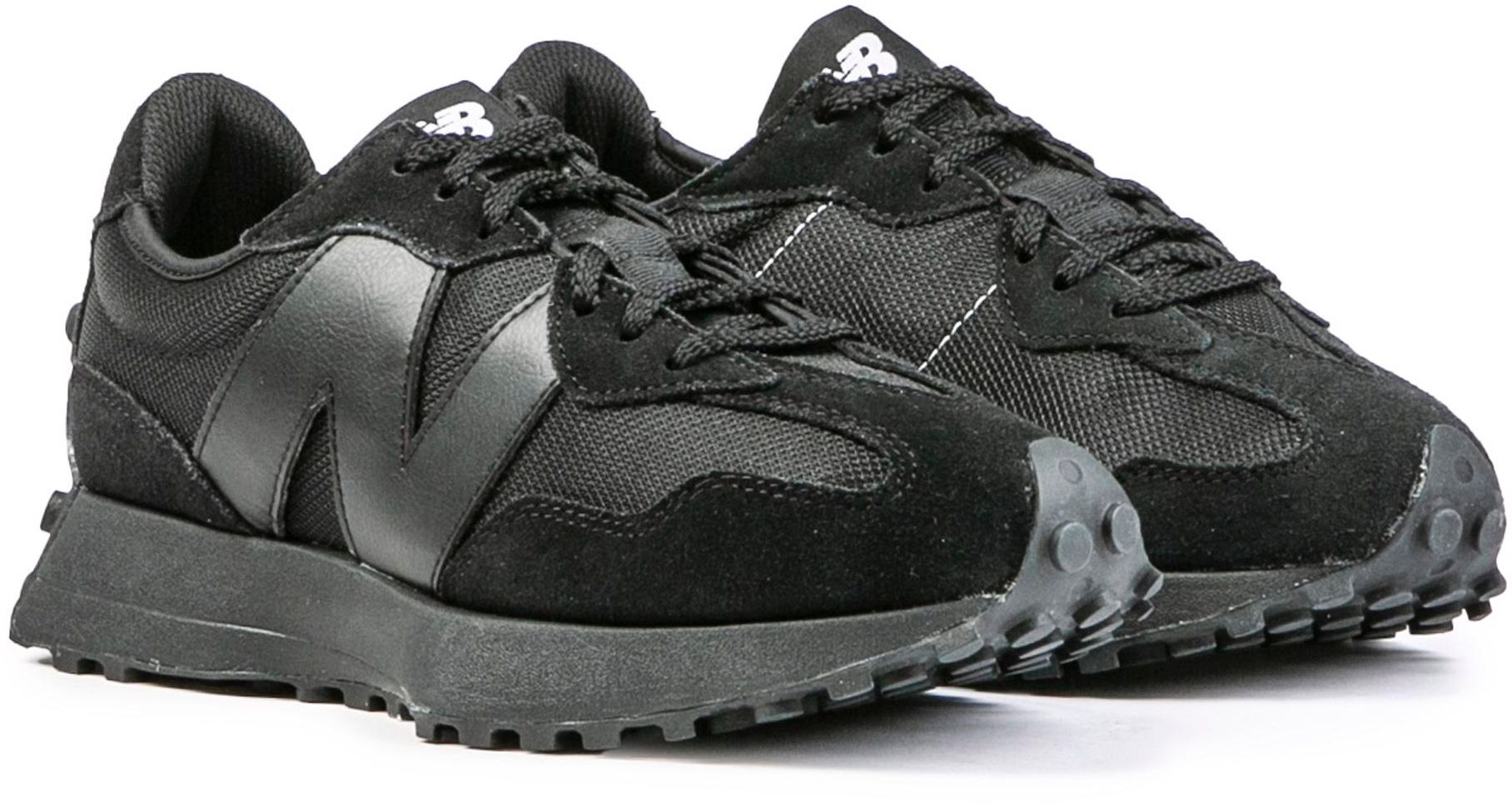 Mens New Balance 327 Trainers In Black Soletrader