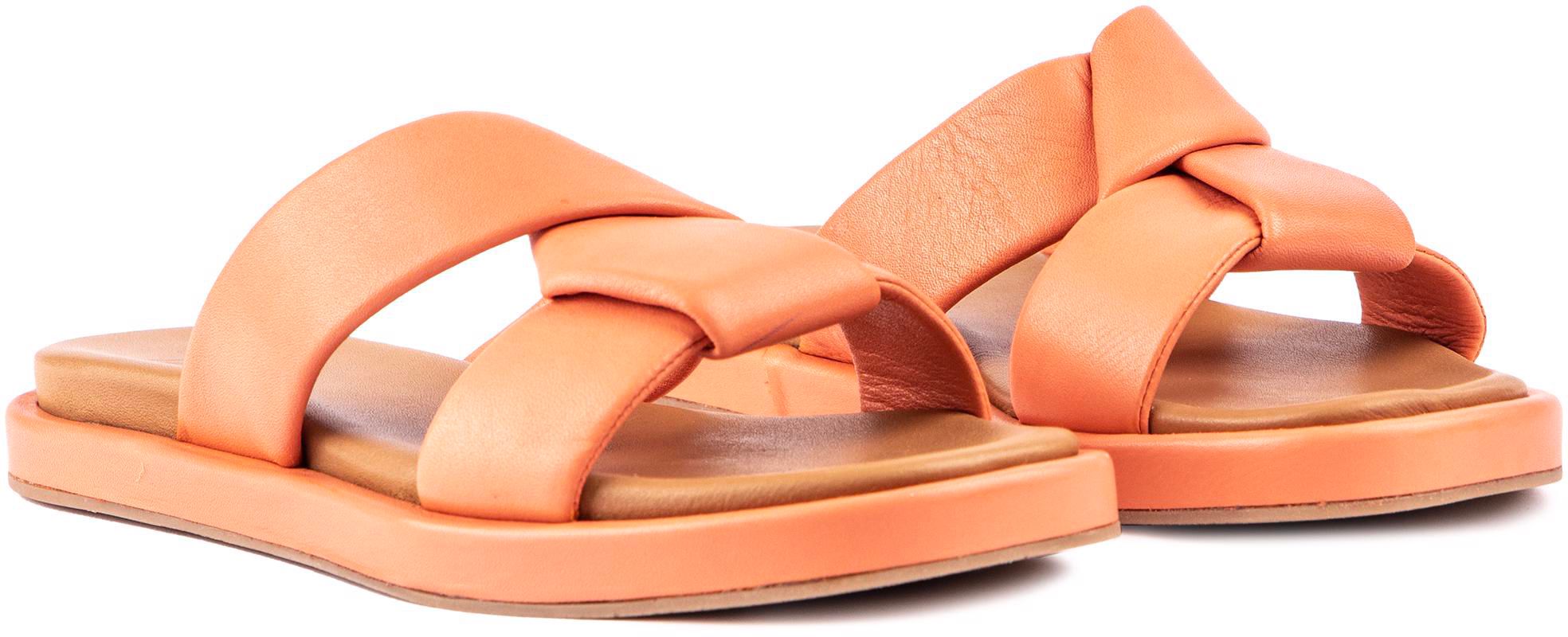 Womens Sole Nelly Slide Sandals In Orange Soletrader