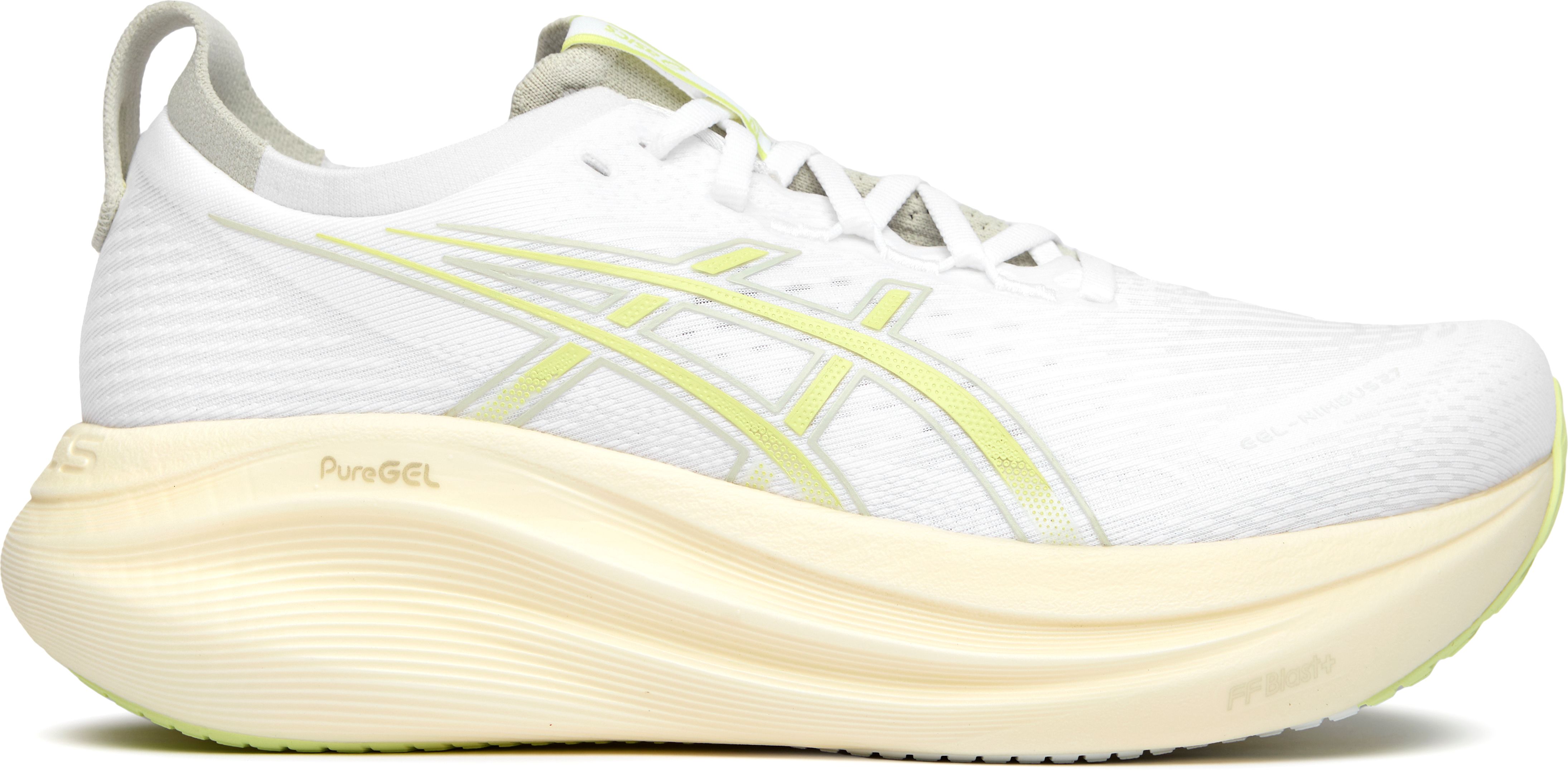 ASICS 白× 蛍光イエロー × ブルー ハイドロCD Mサイズ Mens Asics Gel Nimbus 27 Sneakers In White Huddle Yellow | Soletrader