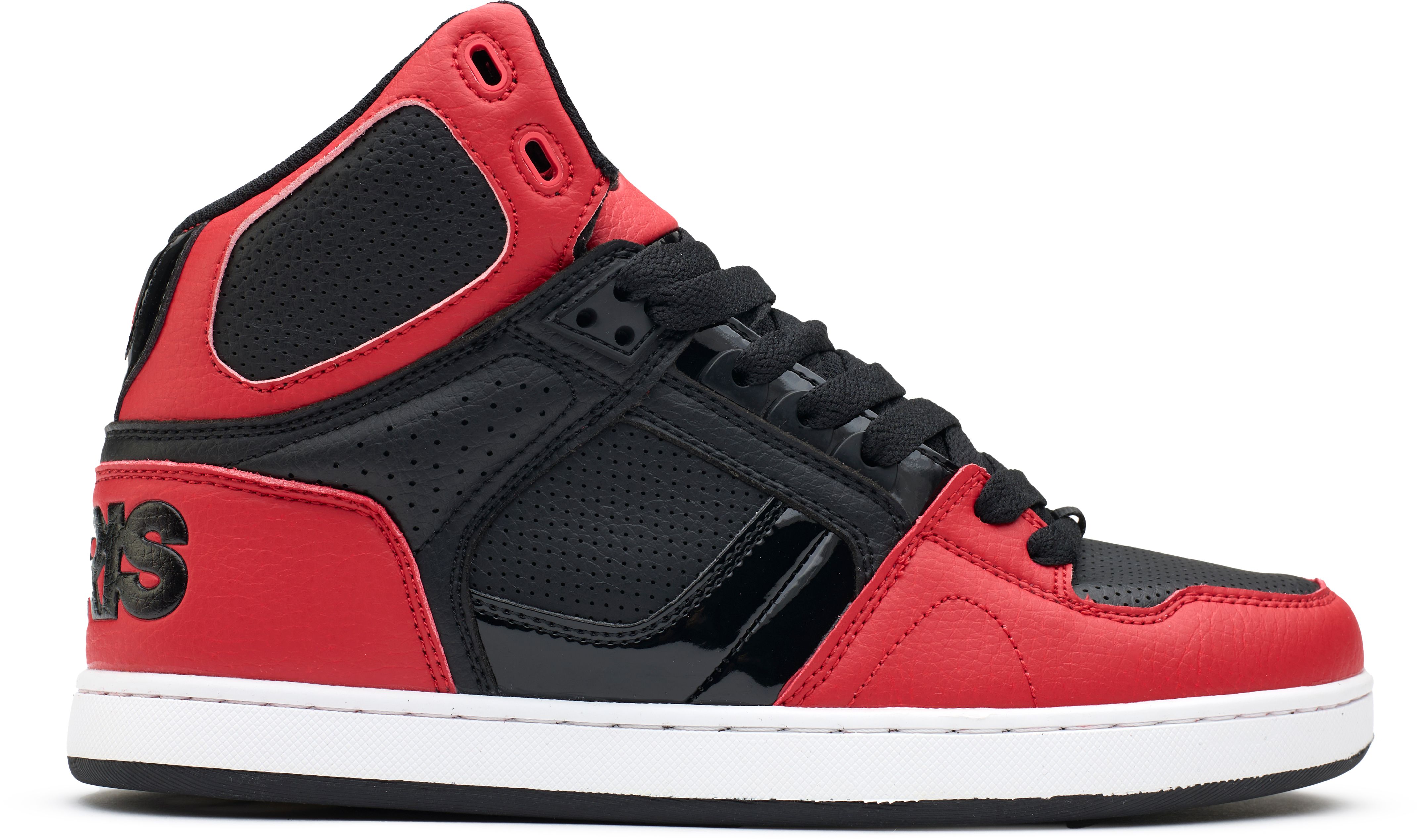 Black and red osiris shoes on sale