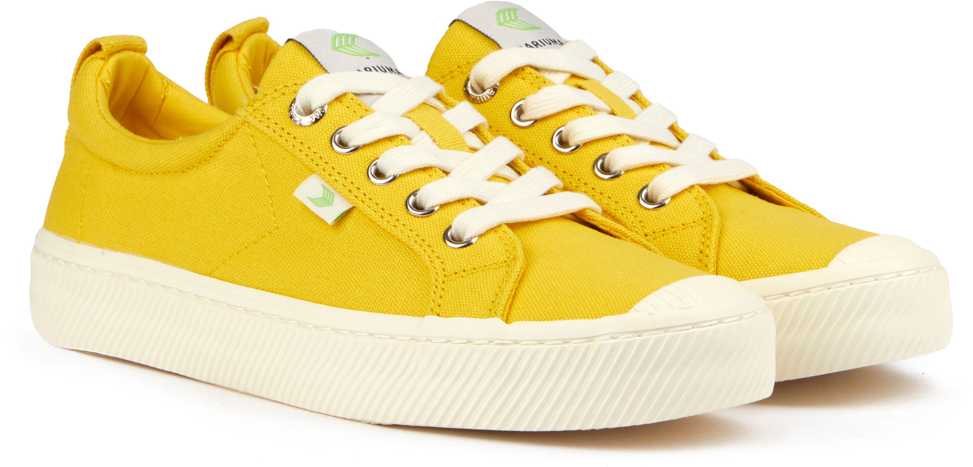 Yellow canvas fashion sneakers