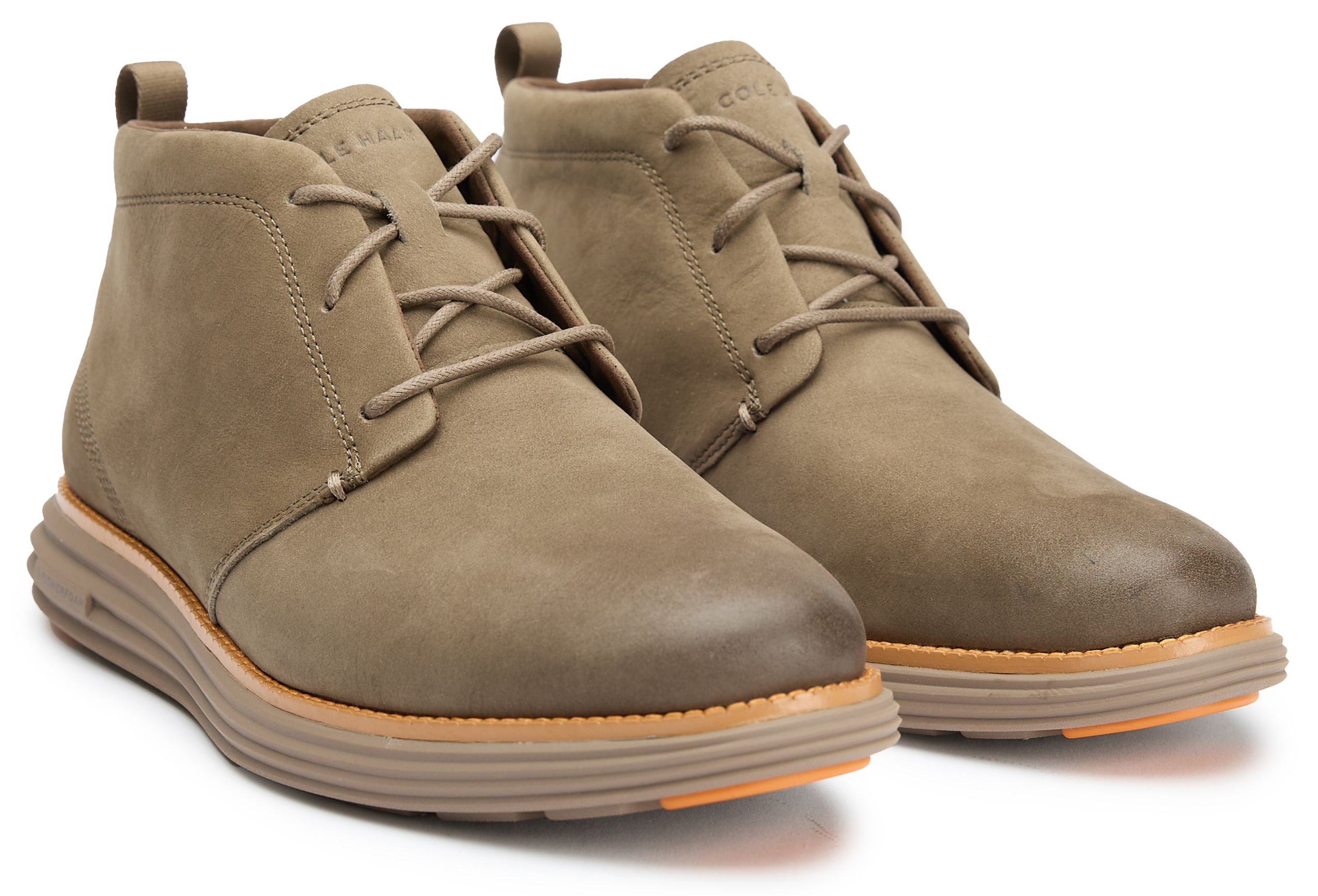 Cole Haan Grand Remix Chukka Stivali Uomo - Pelle Marrone Chiaro/Avorio - Suola FLOWERFOAM, Cuscinetti In Gomma - Taglia 46 EU - 5