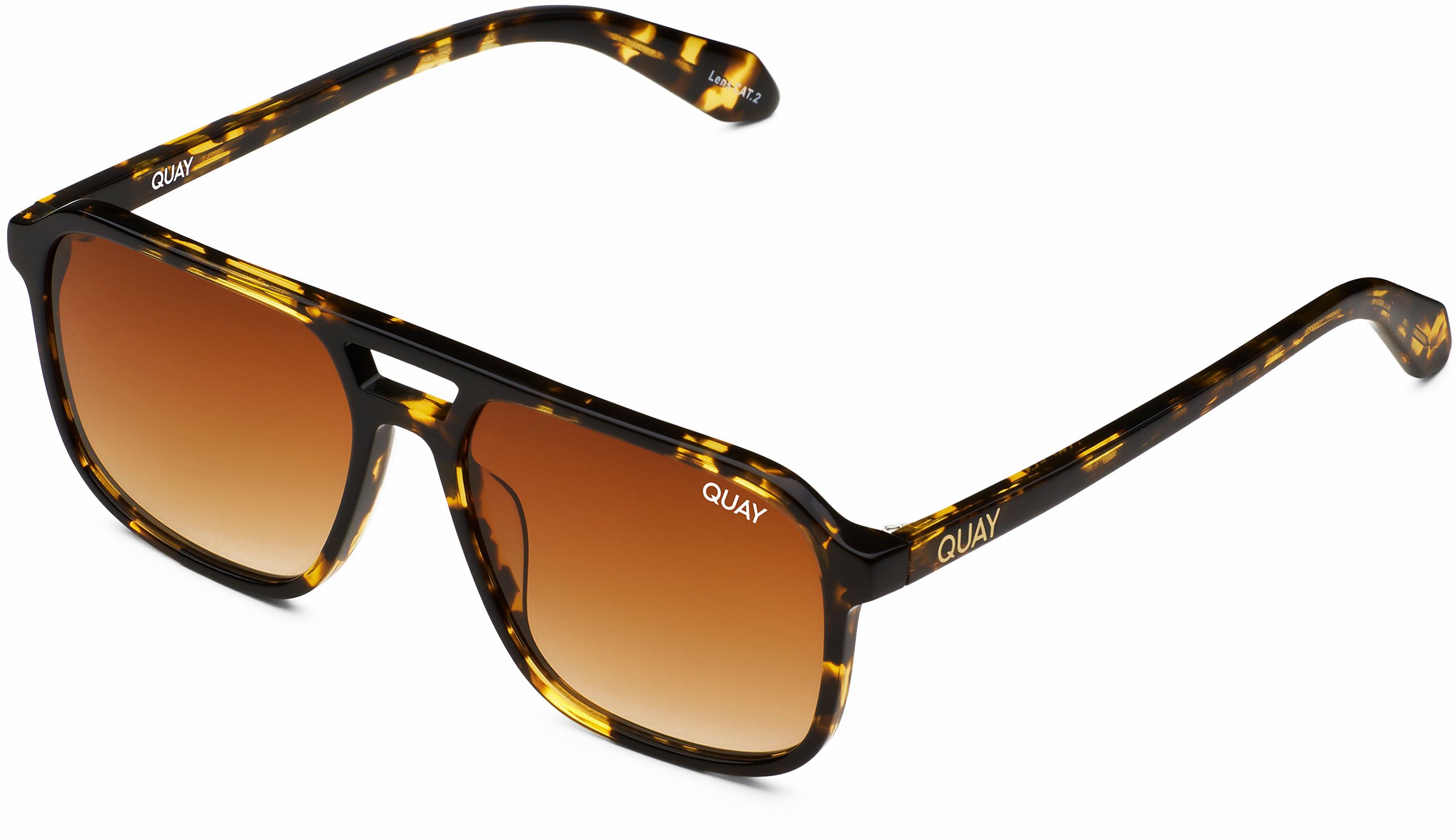 Mens & Womens Quay On The Fly Sunglasses In Shiny Yellow Tortoise |  Soletrader