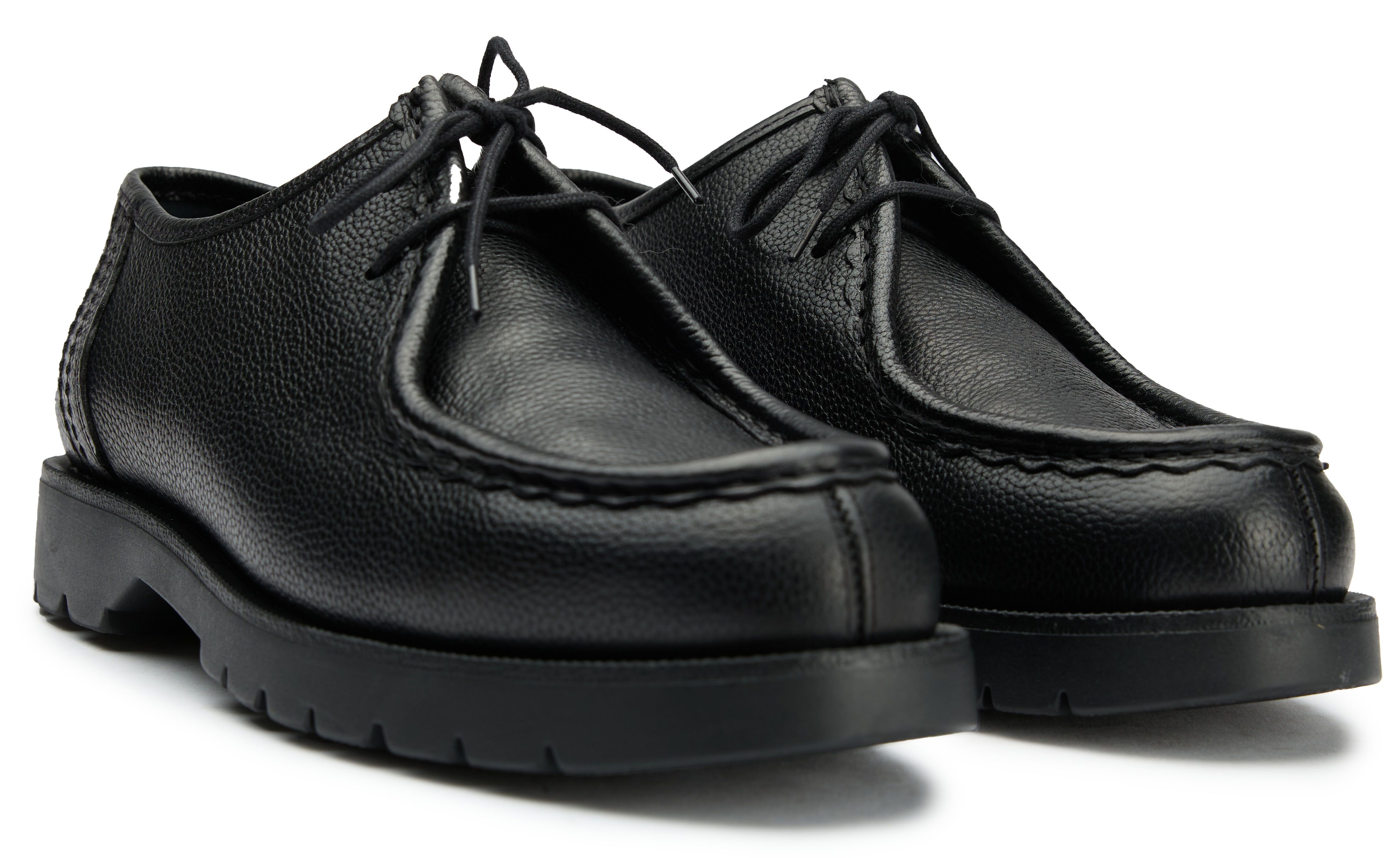 Mens Kleman Padror Grained Shoes In Black | Soletrader
