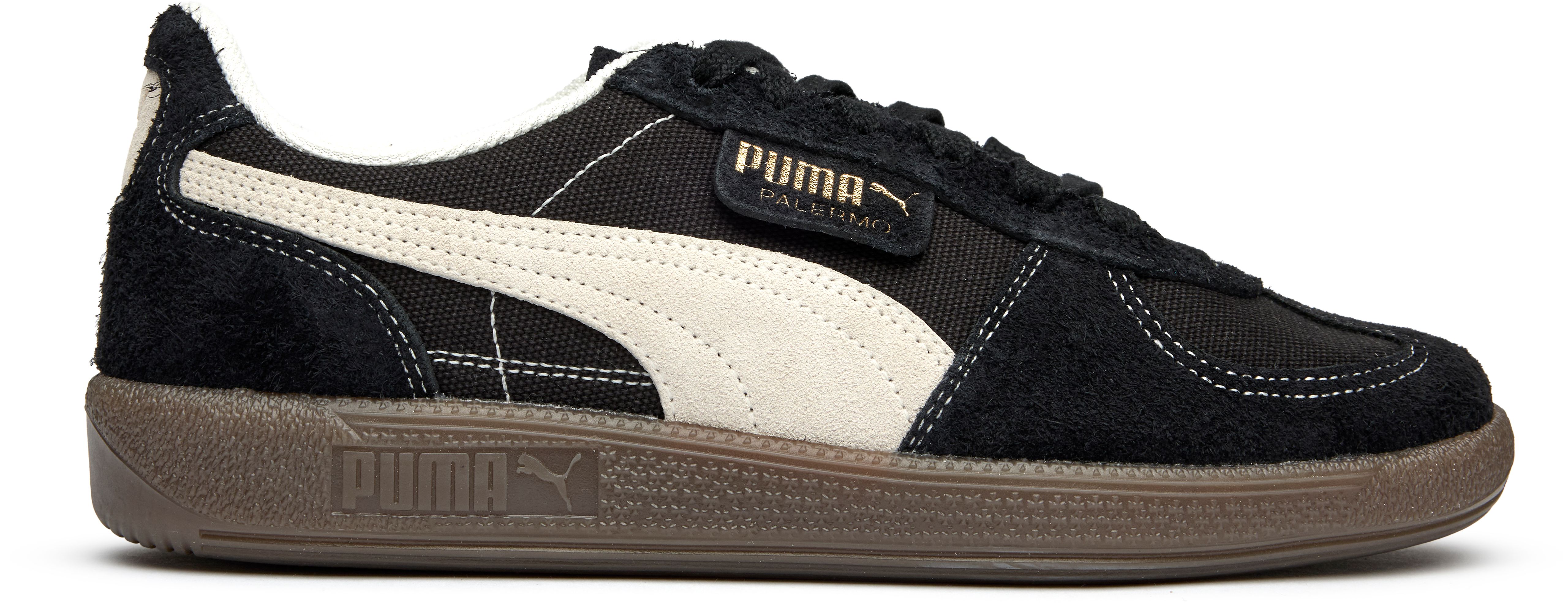 Mens Puma Palermo Vintage Sneakers In Black | Soletrader