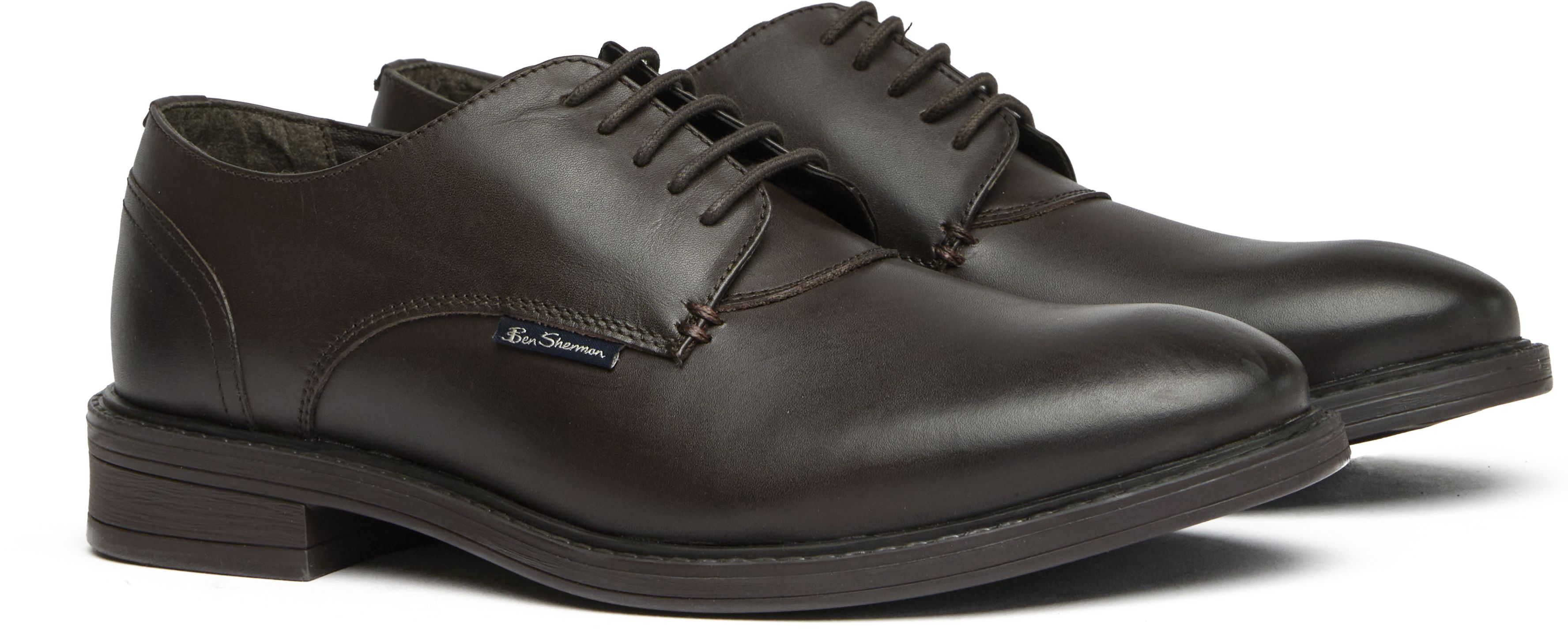 Ben Sherman Brown Leather Derbys Sugarman Brogue in Tan - Ben Sherman US main image 3