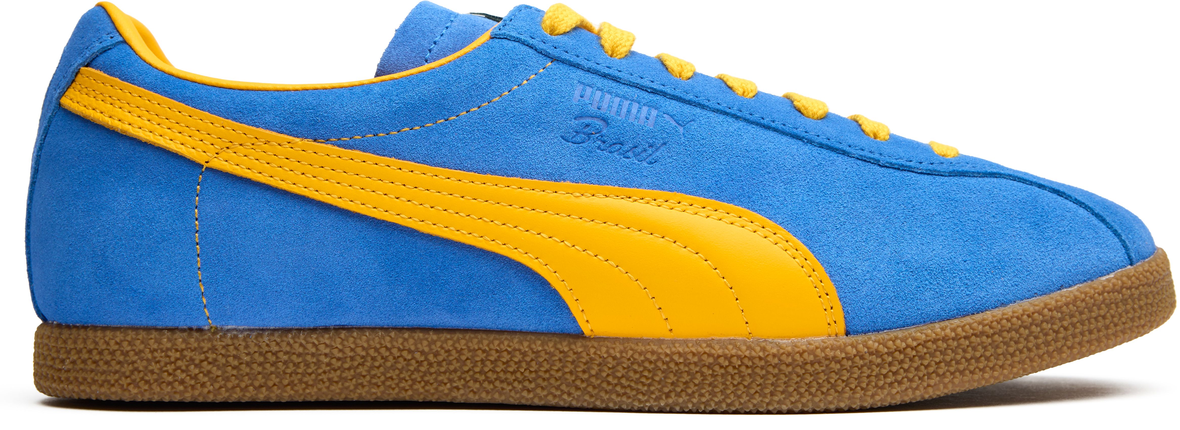 Mens Puma Brasil Sneakers In Vivid Blue/Tangerine | Soletrader