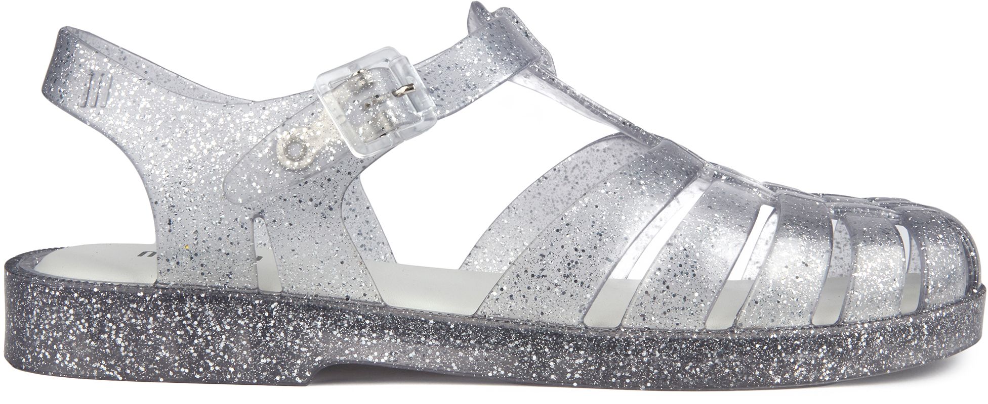 Clear sparkly jelly sandals fashion