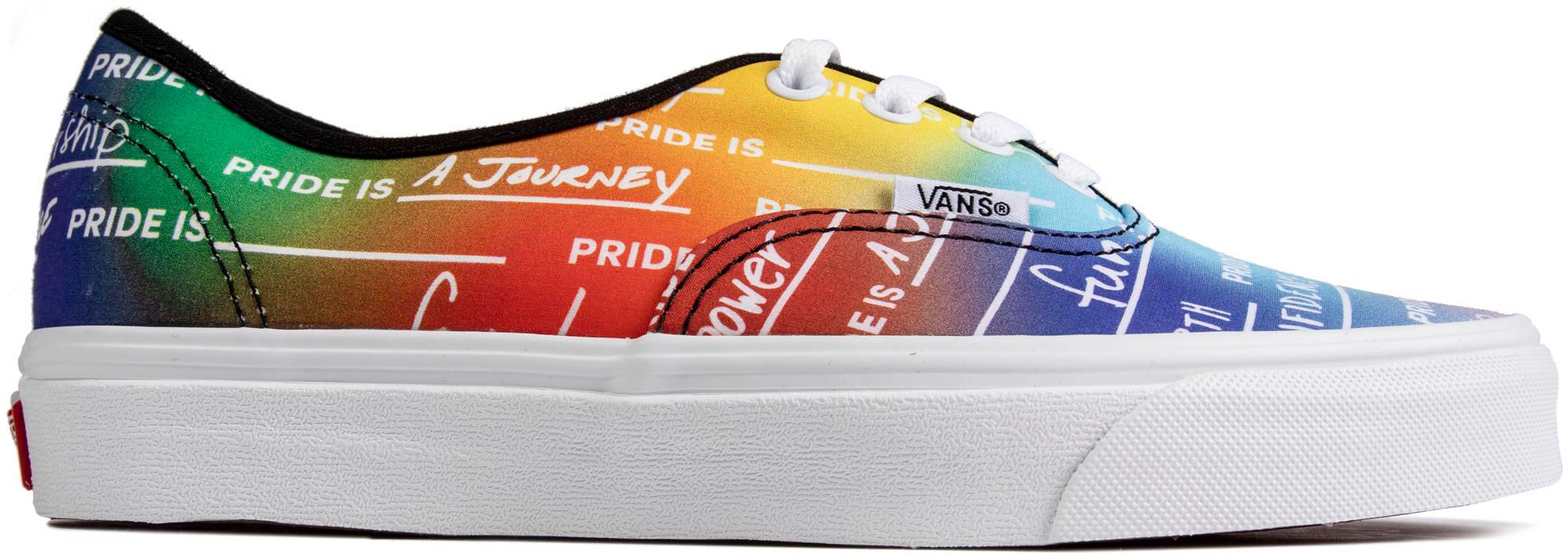 Womens Vans Authentic Pride Sneakers In Rainbow True White Soletrader