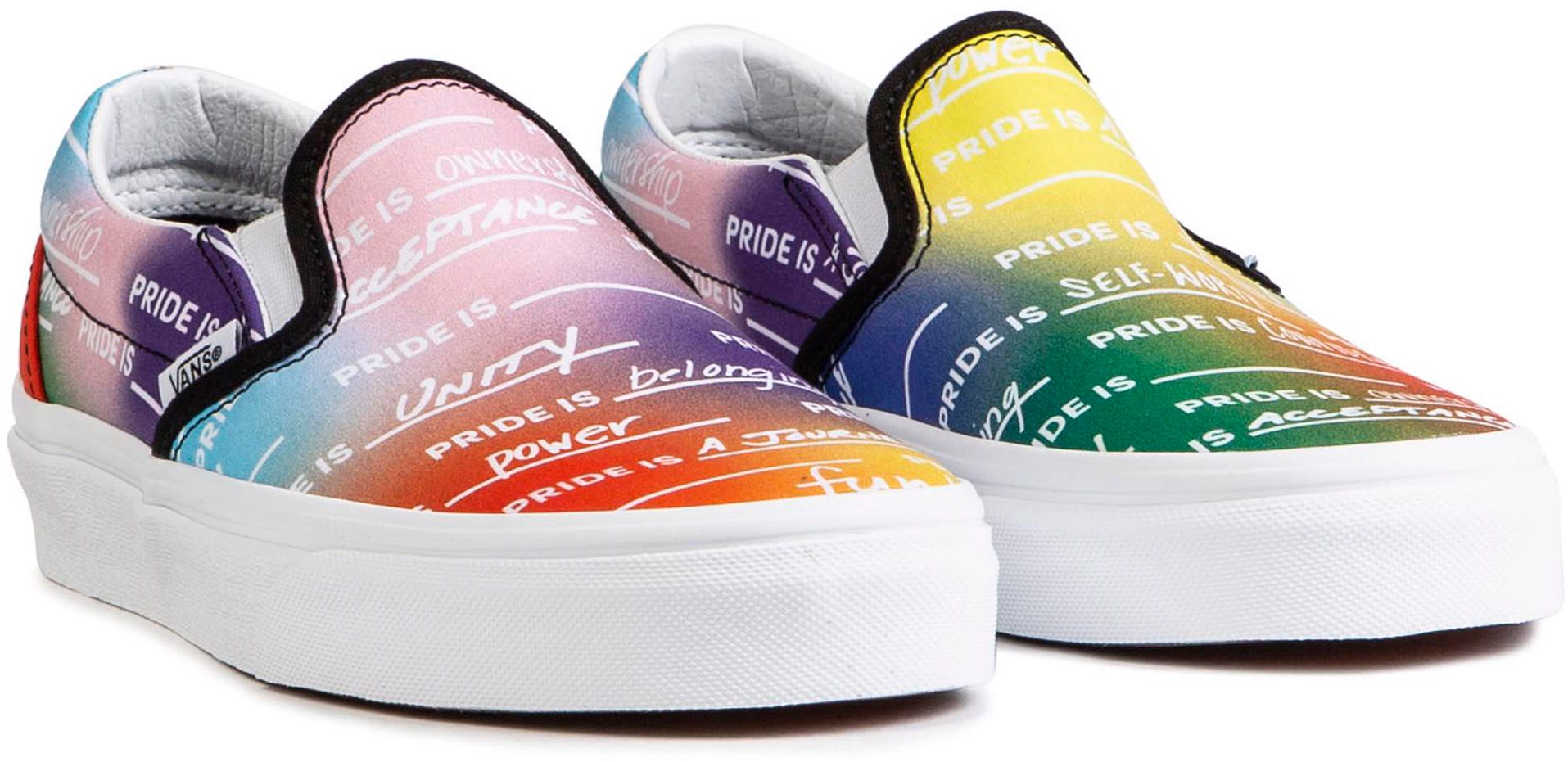 Rainbow vans slip on womens online