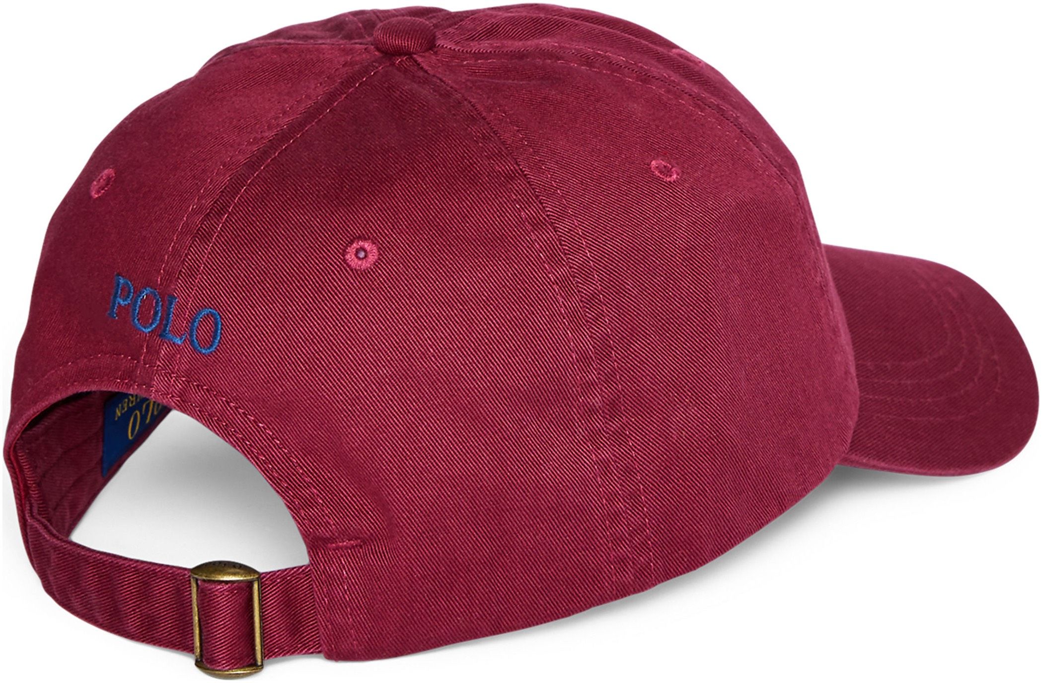 Polo Ralph Lauren Red Burgundy Logo Baseball Cap Burgundy Polo Assn Hat Polo Ralph Lauren NY Applique Twill  main image 3
