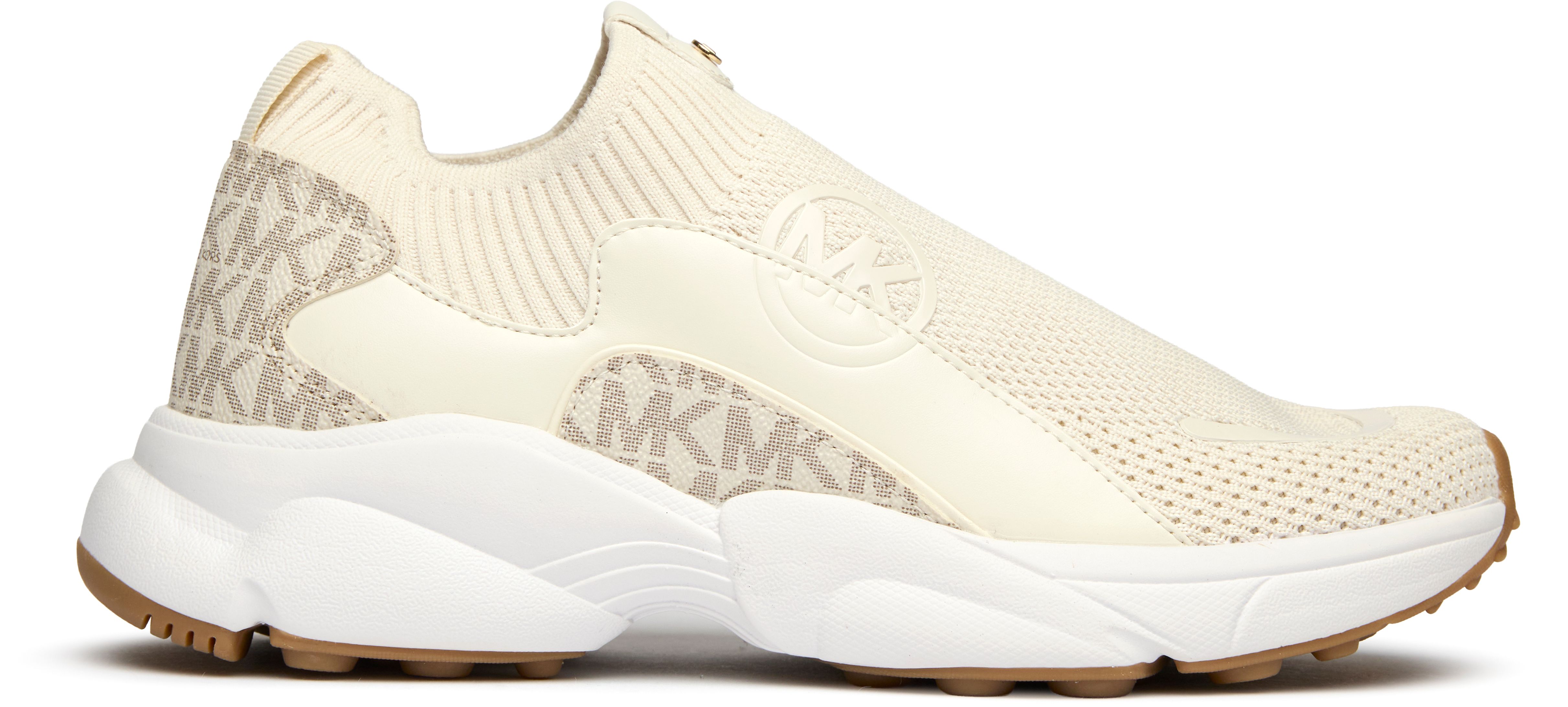 Womens Michael Kors Sami Knit Sneakers In Natural | Soletrader