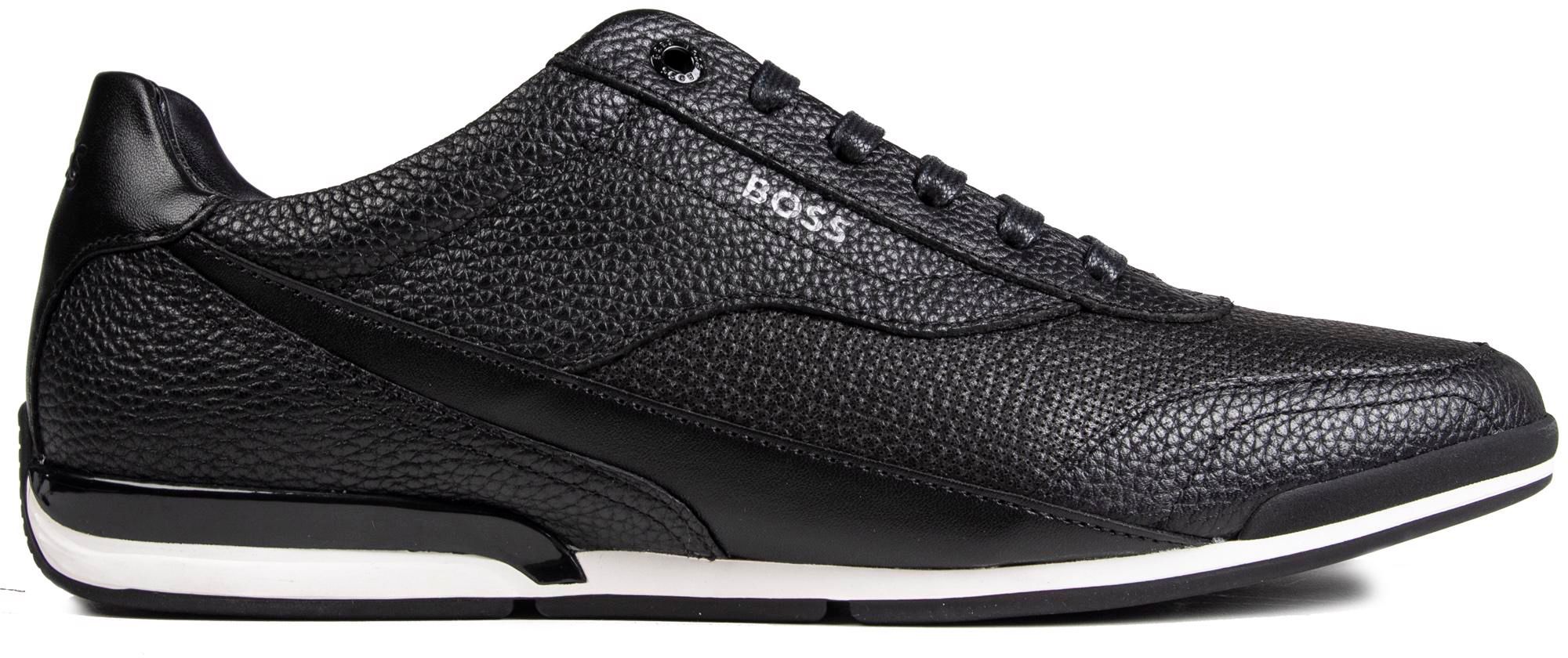 Mens Boss Saturn Low Trainers In Black Soletrader