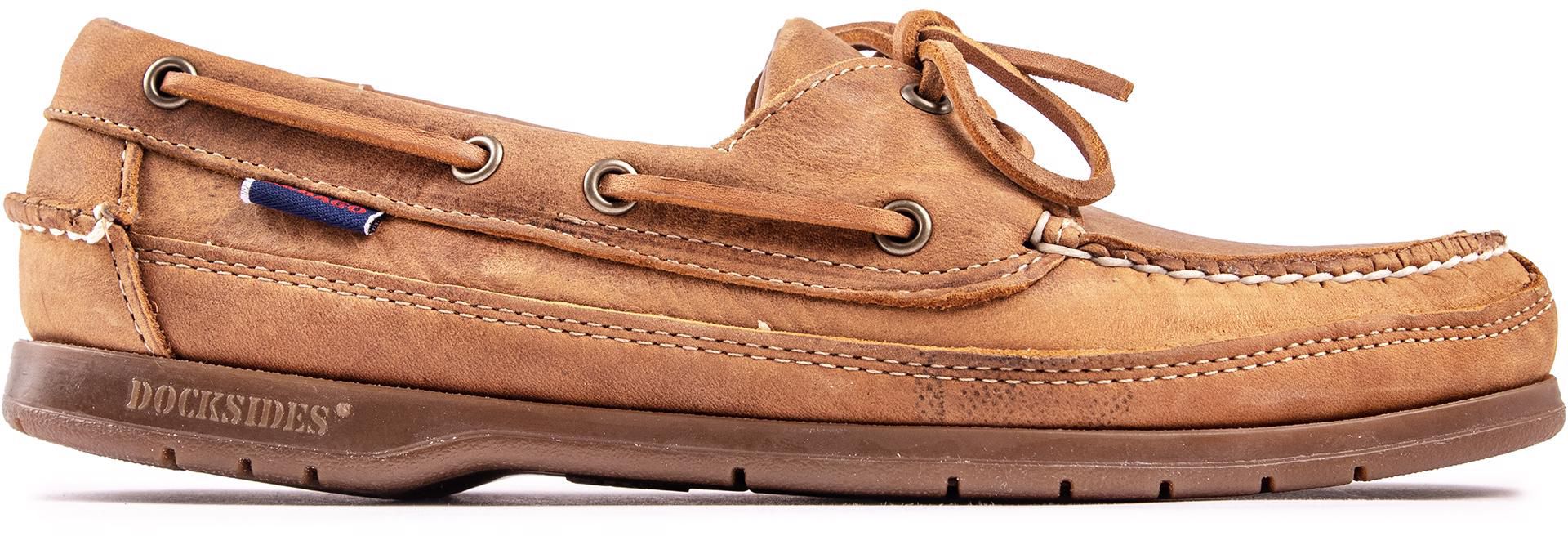 thumbnail image 2 of Sebago Schooner Men's Leather Boat Shoes - Brown - Sizes 7-15 Medium Width - NEW 2 of 6